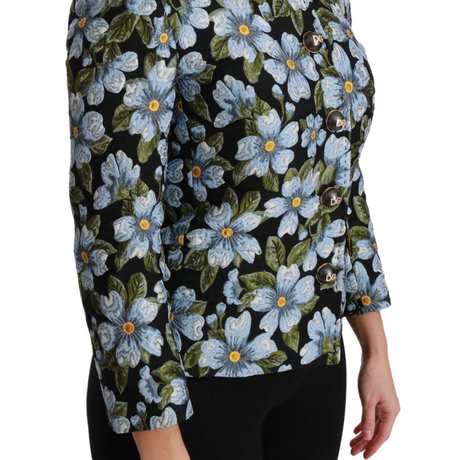 Dolce & Gabbana Multicolor Floral Blazer Coat Polyester Jacket