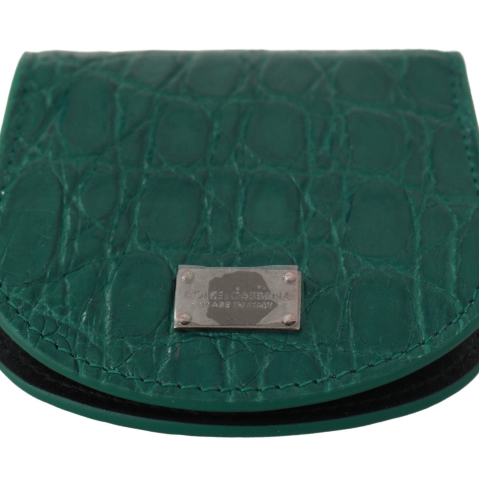 Dolce & Gabbana Green Exotic Skins Condom Case Holder Wallet