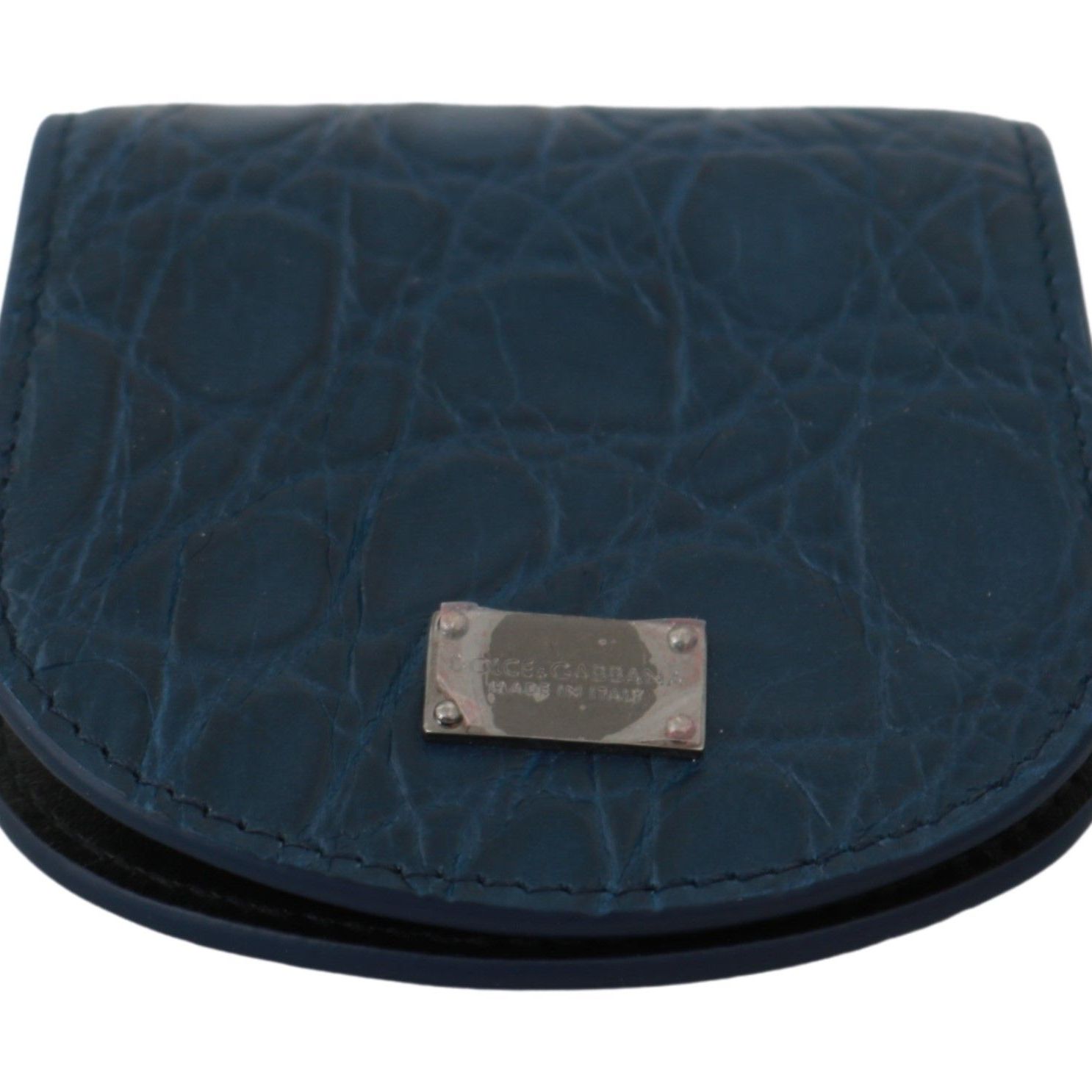 Dolce & Gabbana Blue Leather Holder Pocket Condom Case