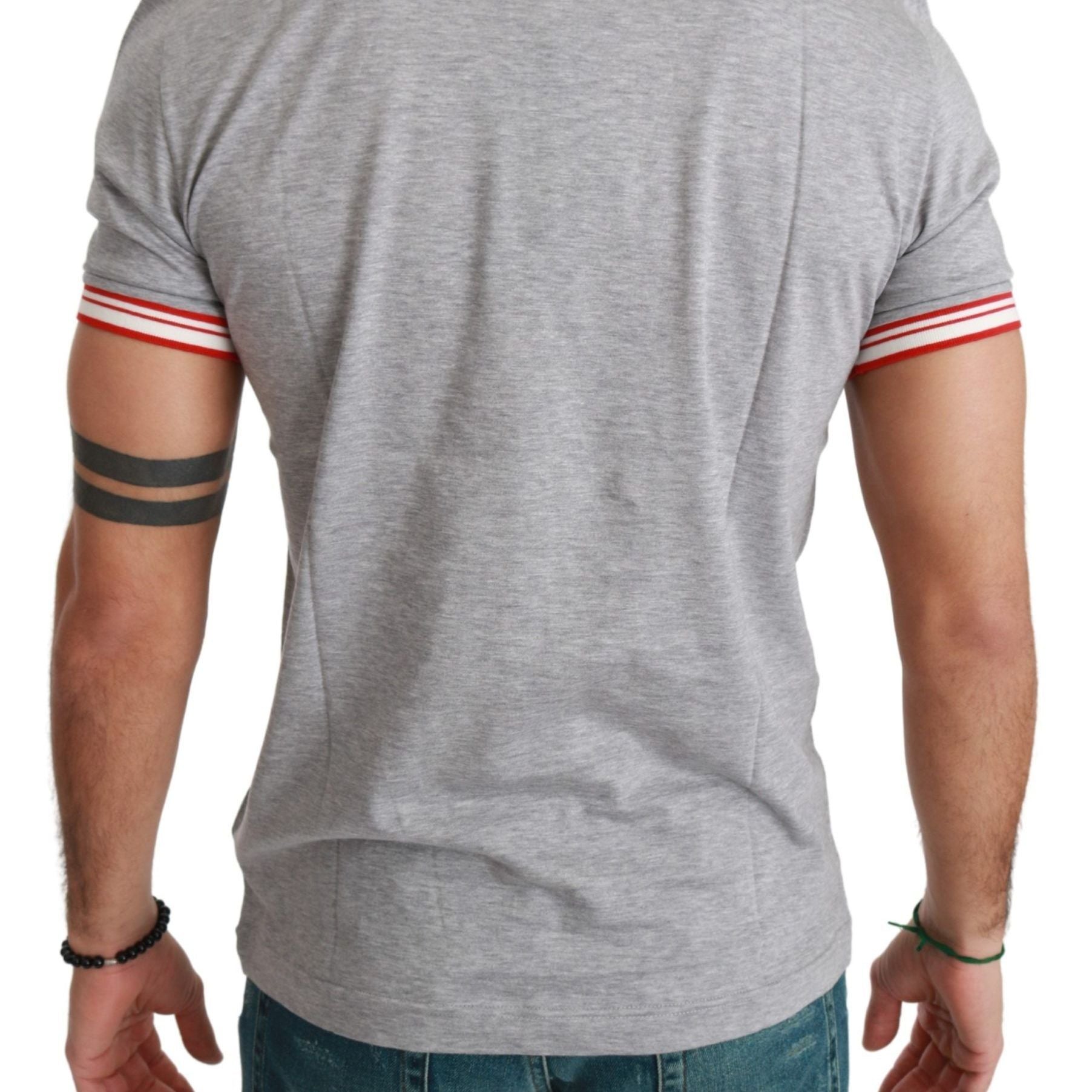 Dolce & Gabbana Gray Cotton Top 2019 Year of the Pig T-shirt