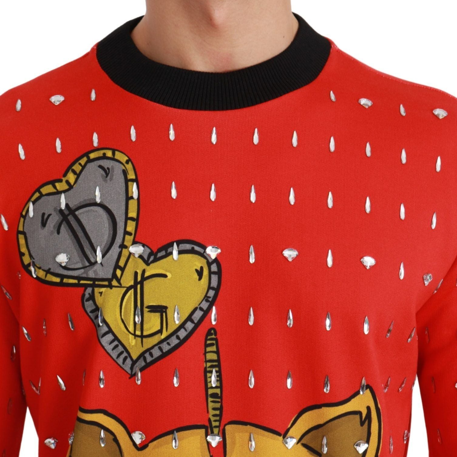Dolce & Gabbana Red Crystal Pig of the Year Sweater