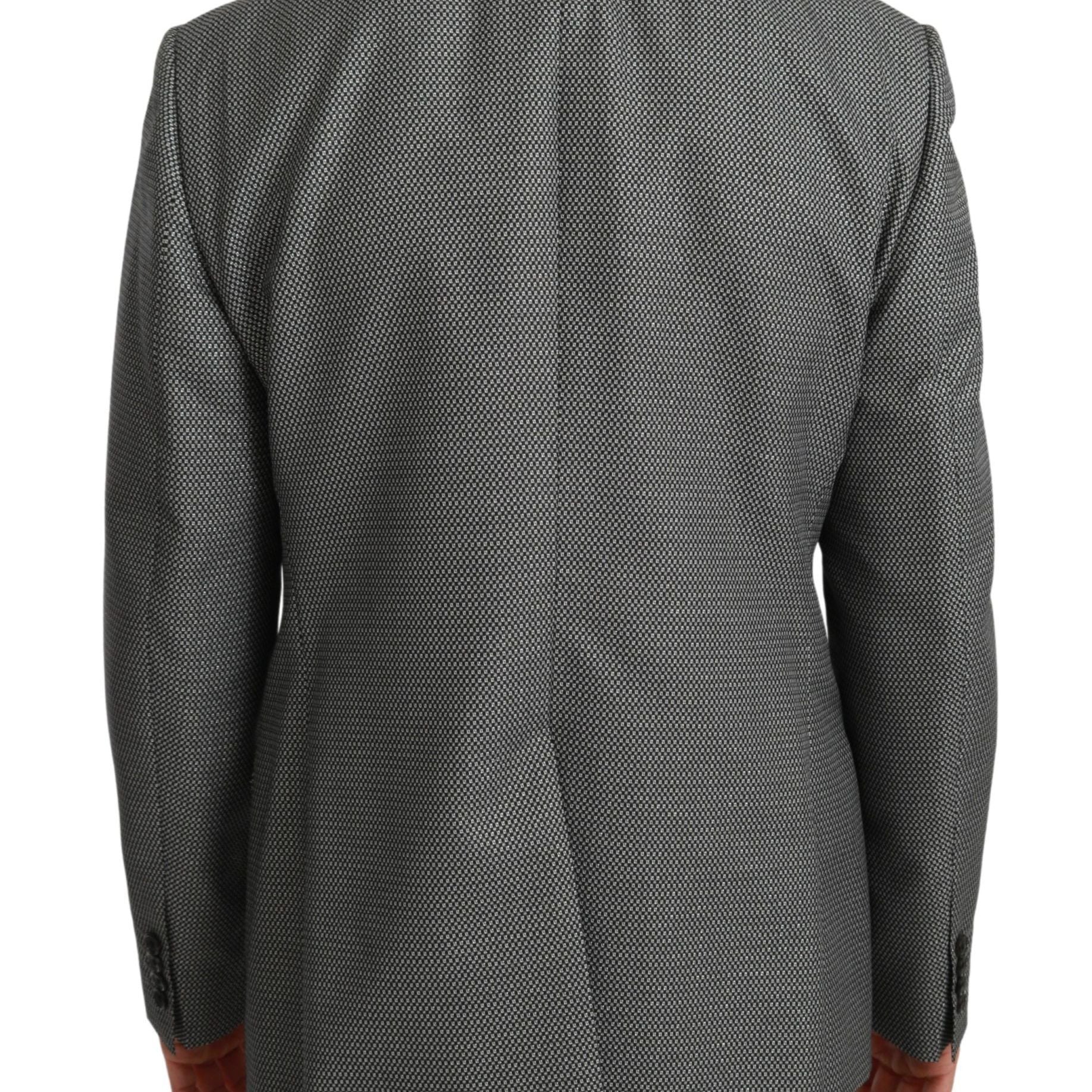 Dolce & Gabbana Gray Slim Fit Formal MARTINI Blazer