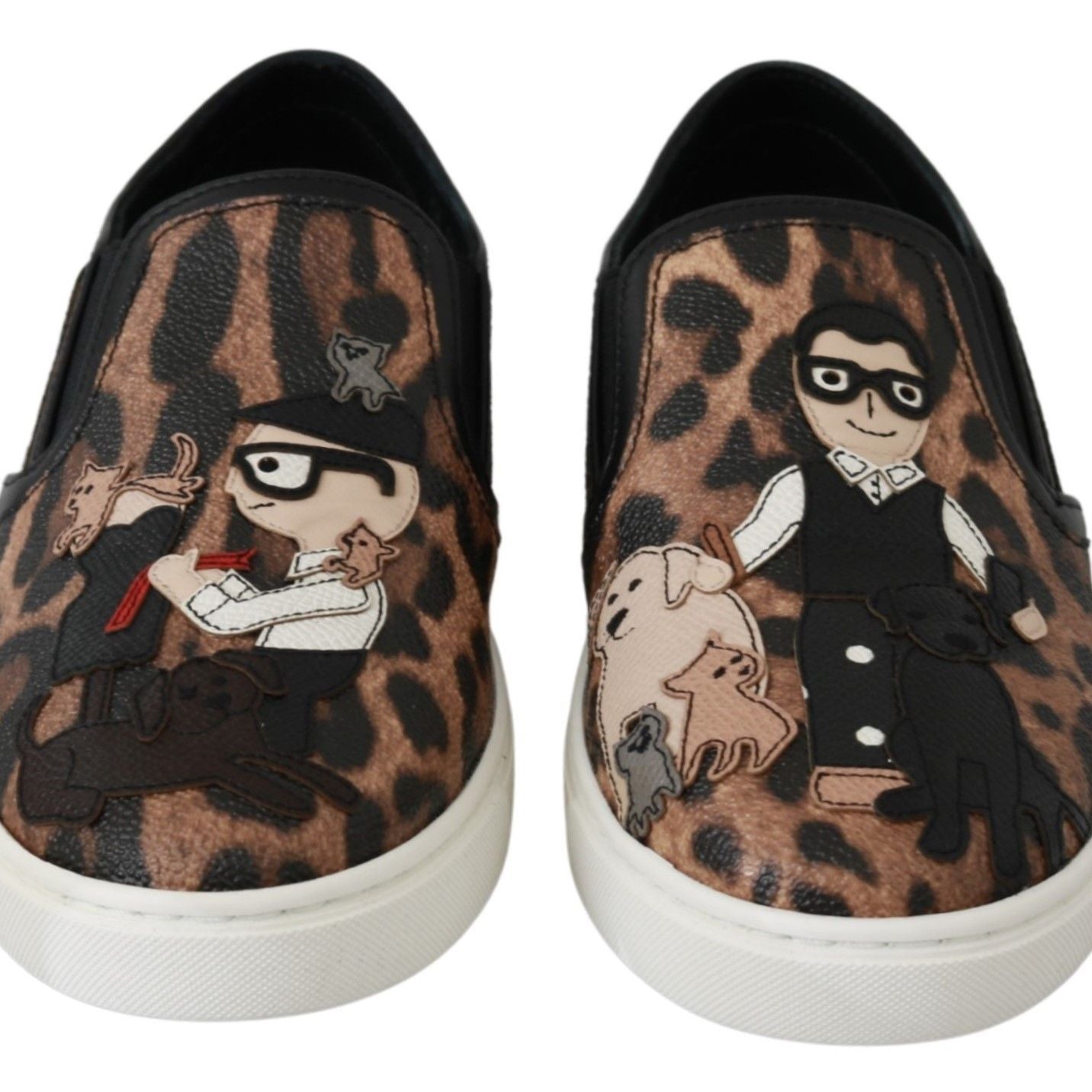 Dolce & Gabbana Leather Leopard #dgfamily Loafers Shoes
