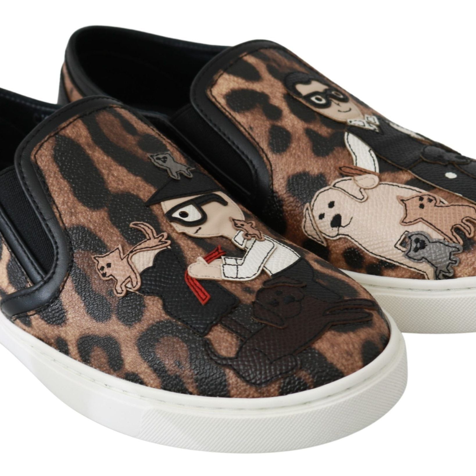 Dolce & Gabbana Leather Leopard #dgfamily Loafers Shoes