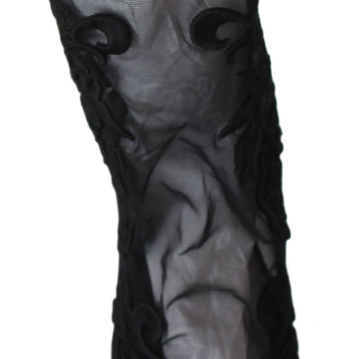 Dolce & Gabbana Black Roses Stilettos Booties Socks Shoes