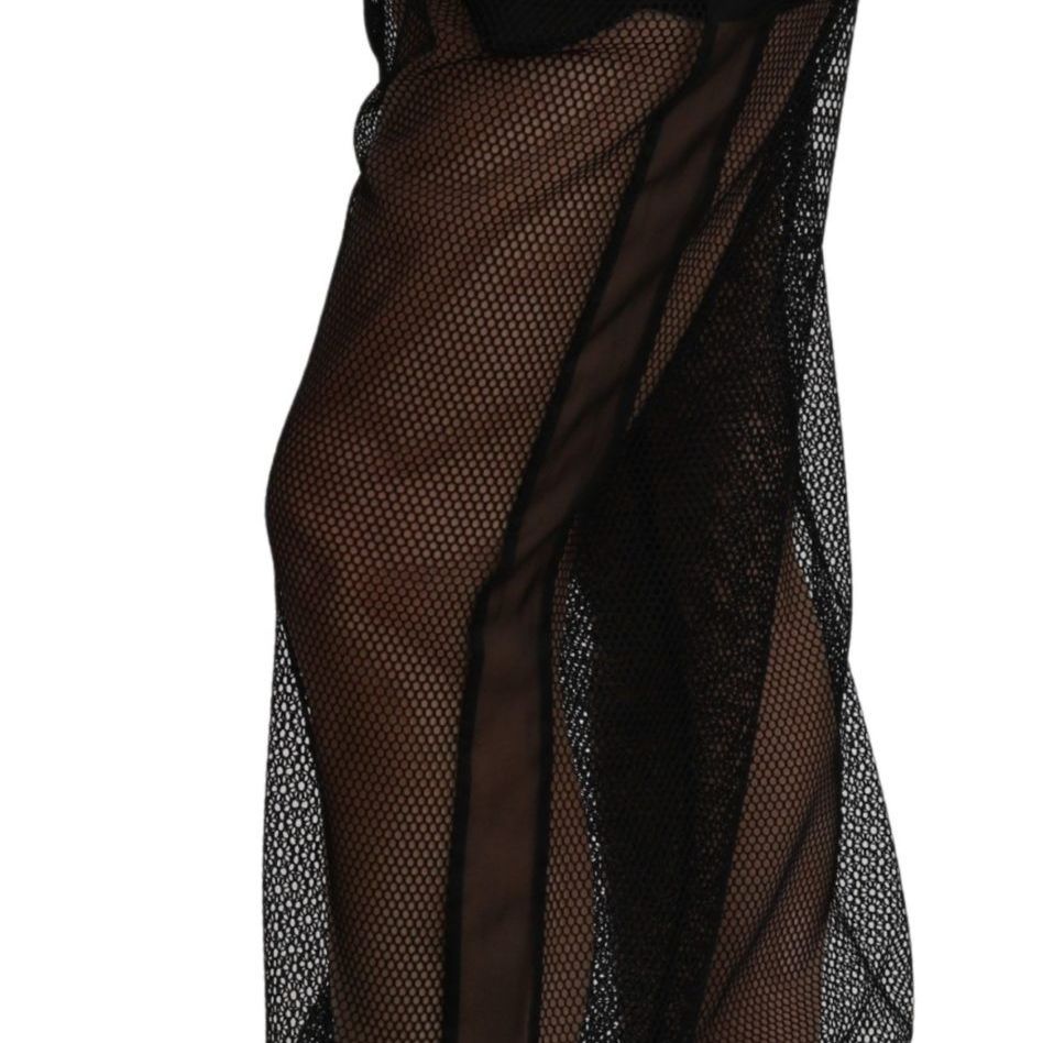 Dolce & Gabbana Black See Through Jogger Polyester Pants