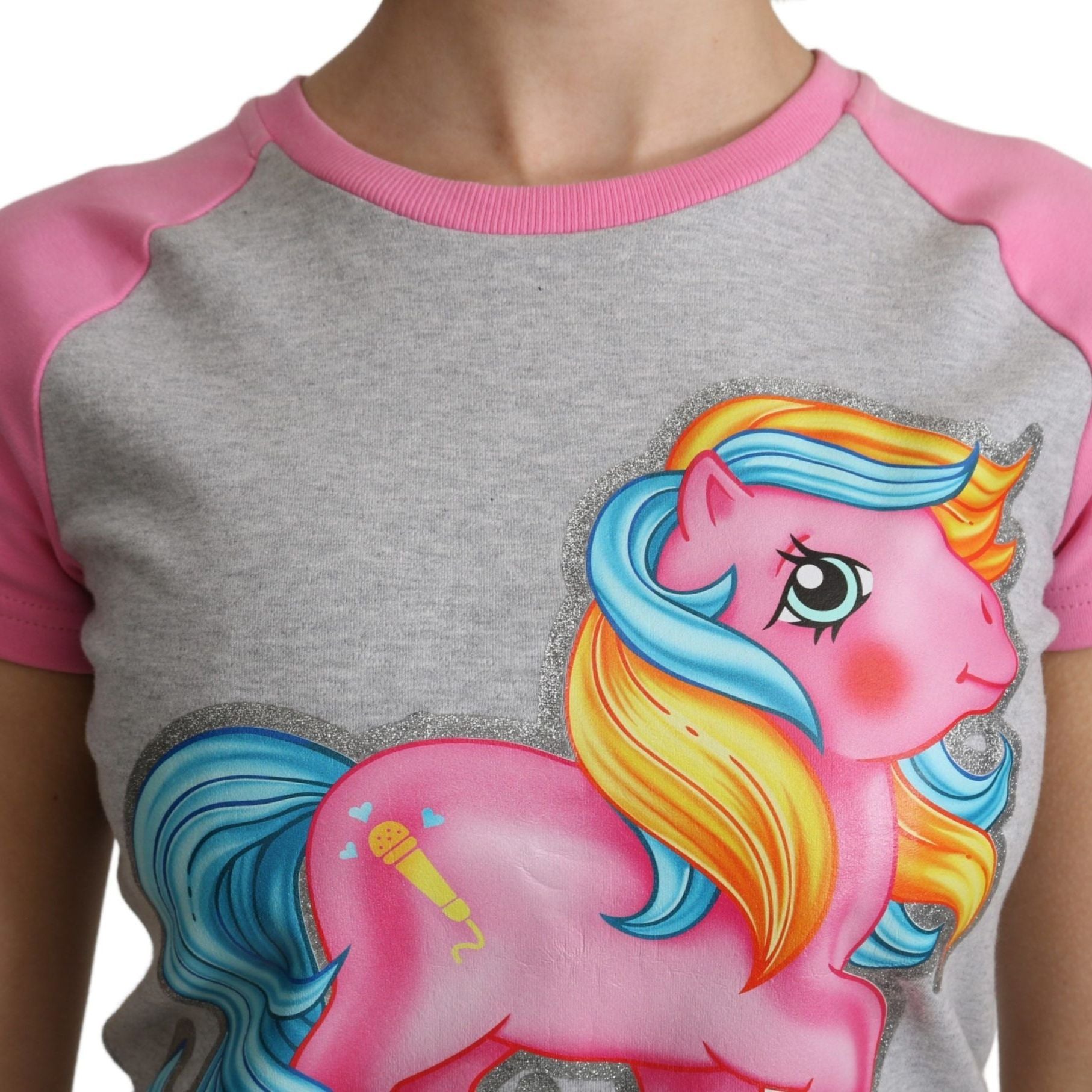 Moschino Gray and pink Cotton T-shirt My Little Pony Top