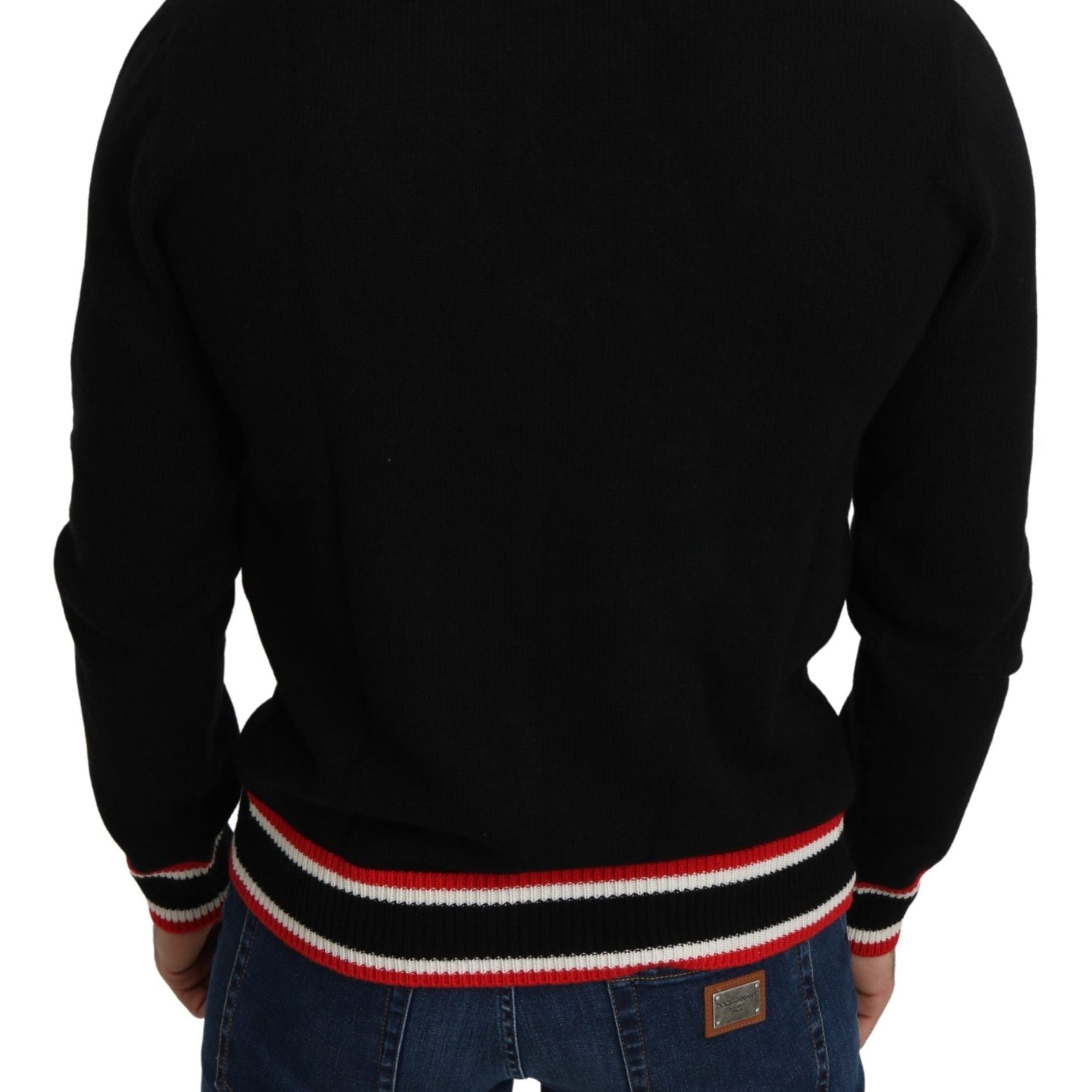 Dolce & Gabbana Black Cashmere Pig of the Year Pullover Sweater