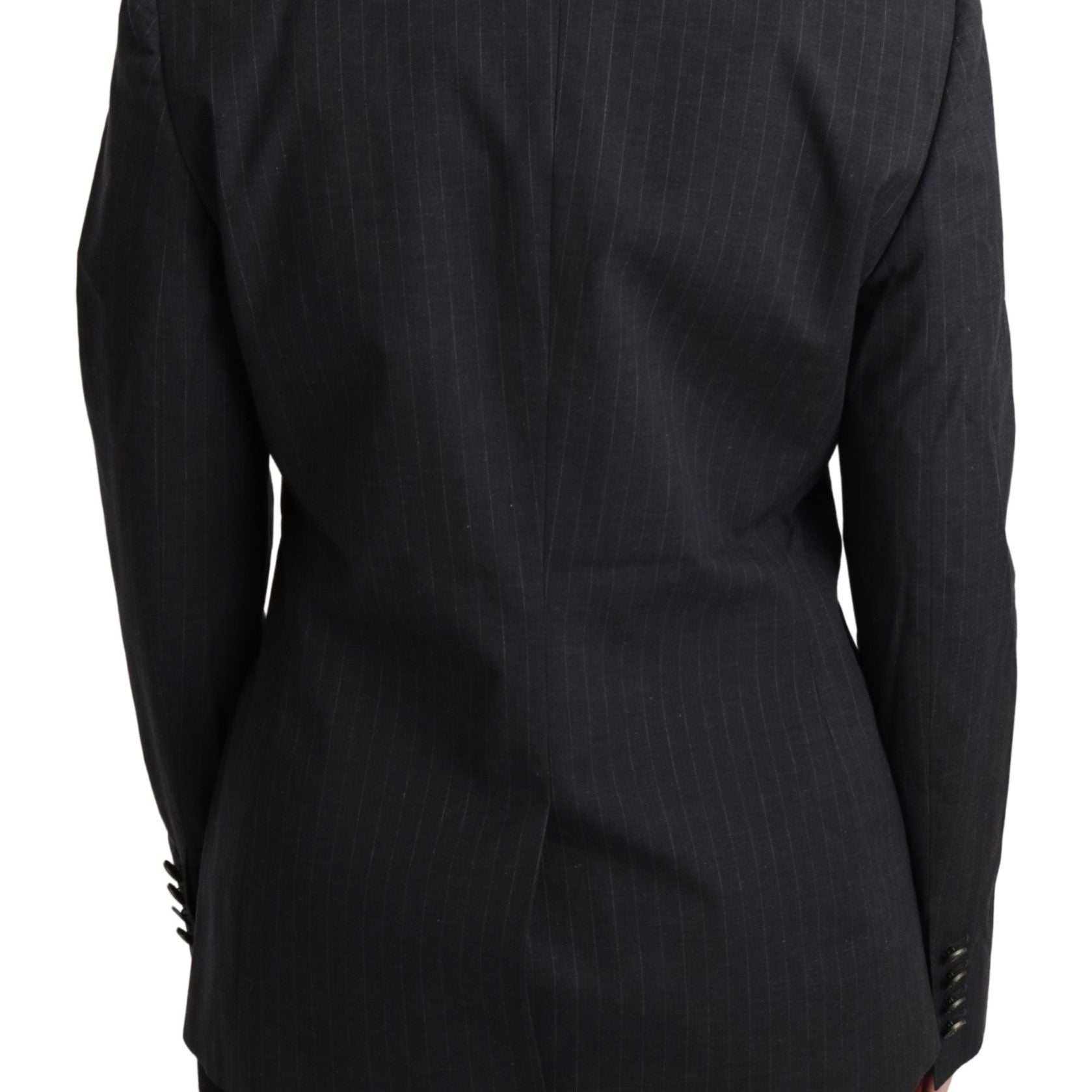 Dolce & Gabbana Gray Single Breasted Blazer Cotton Jacket