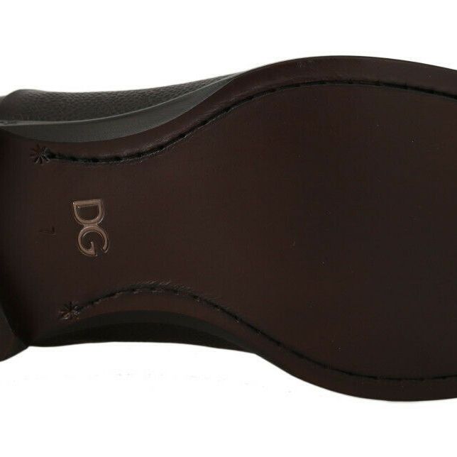 Dolce & Gabbana Brown Leather Laceups Dress Mens Shoes