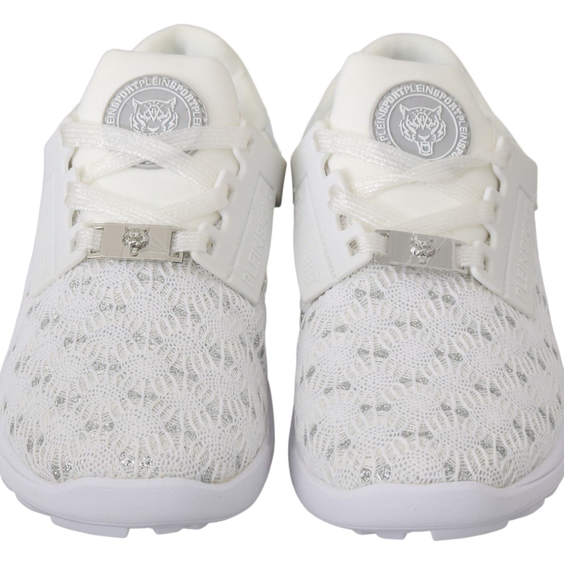 Philipp Plein White Polyester Casual Sneakers Shoes