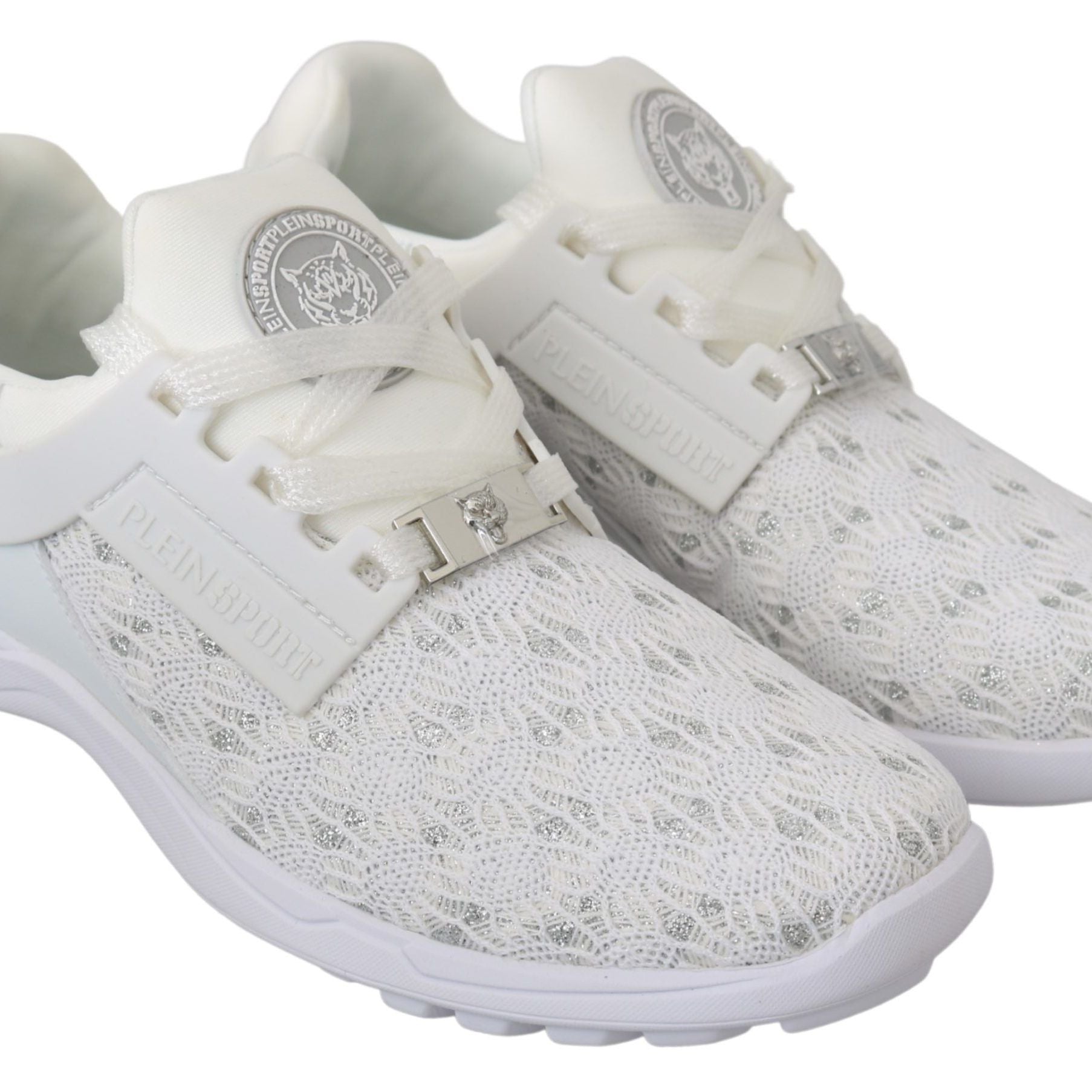 Philipp Plein White Polyester Casual Sneakers Shoes