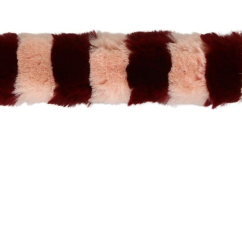 Dolce & Gabbana Pink Red Lapin Fur Accessory Shoulder Strap