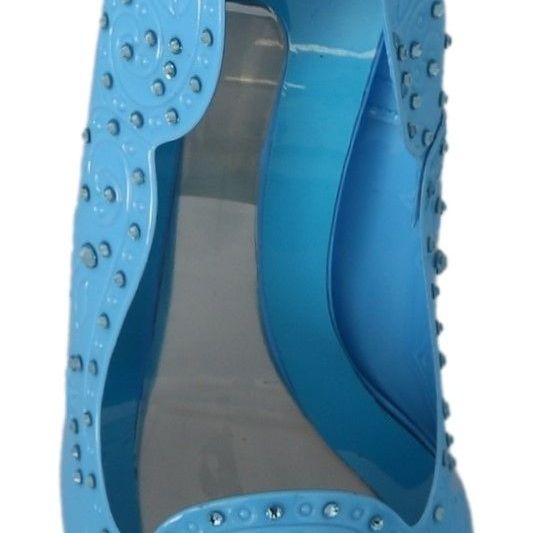 Dolce & Gabbana Blue Crystal Floral CINDERELLA Heels Shoes