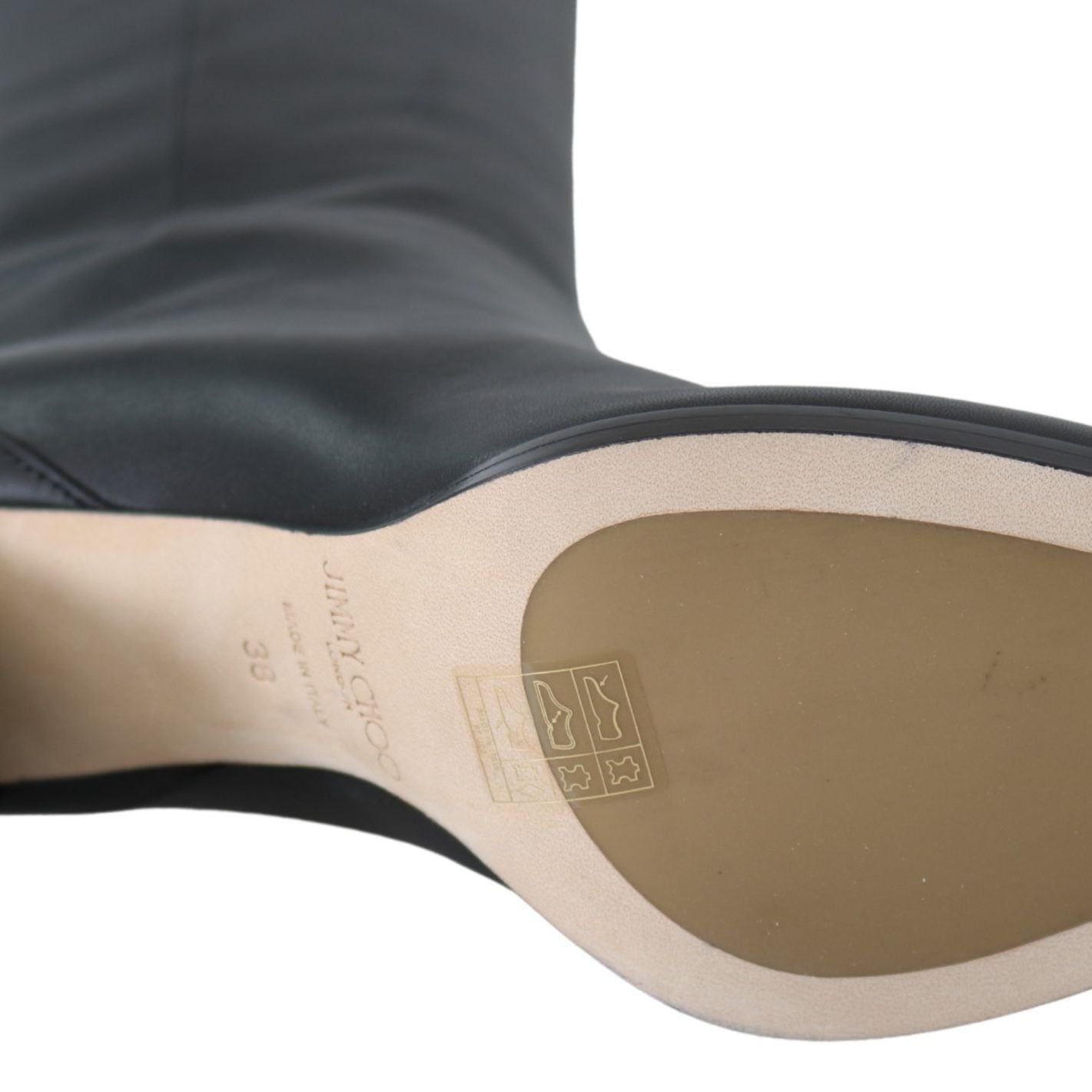 Jimmy Choo Black Leather Madalie 80 Boots Shoes