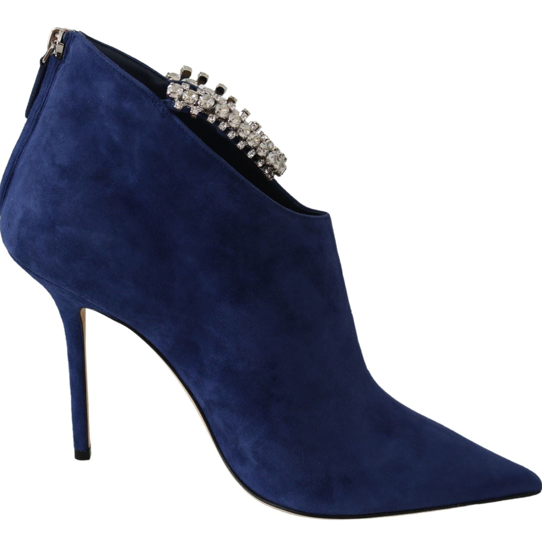 Jimmy Choo Pop Blue Leather Blaize 100 Boots Shoes