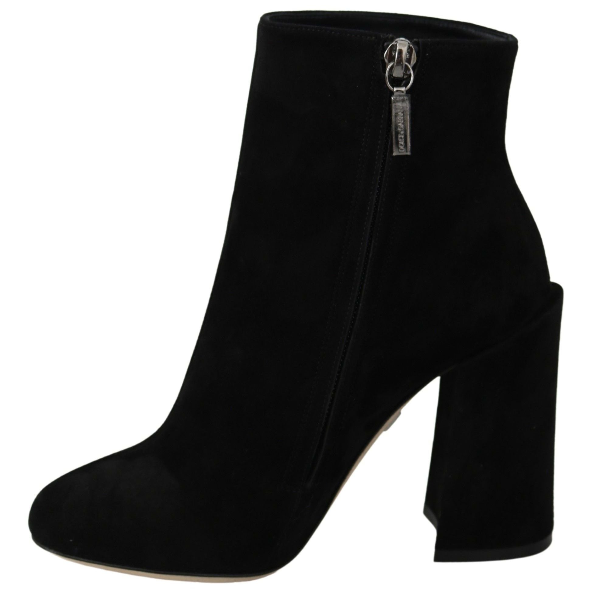 Dolce & Gabbana Black Suede L'Amore E'Bellezza Boots Shoes