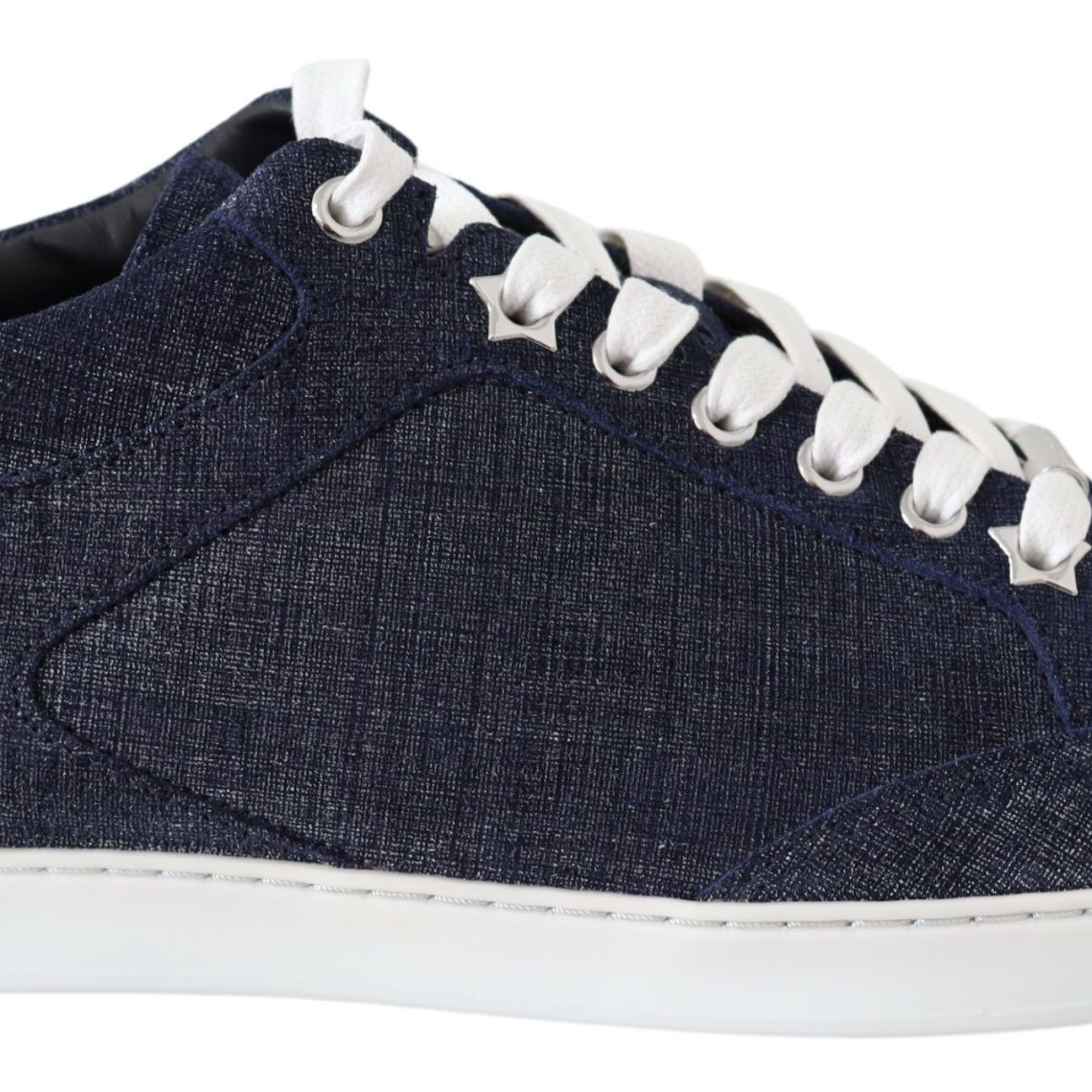 Jimmy Choo Miami Blue Denim Sneakers