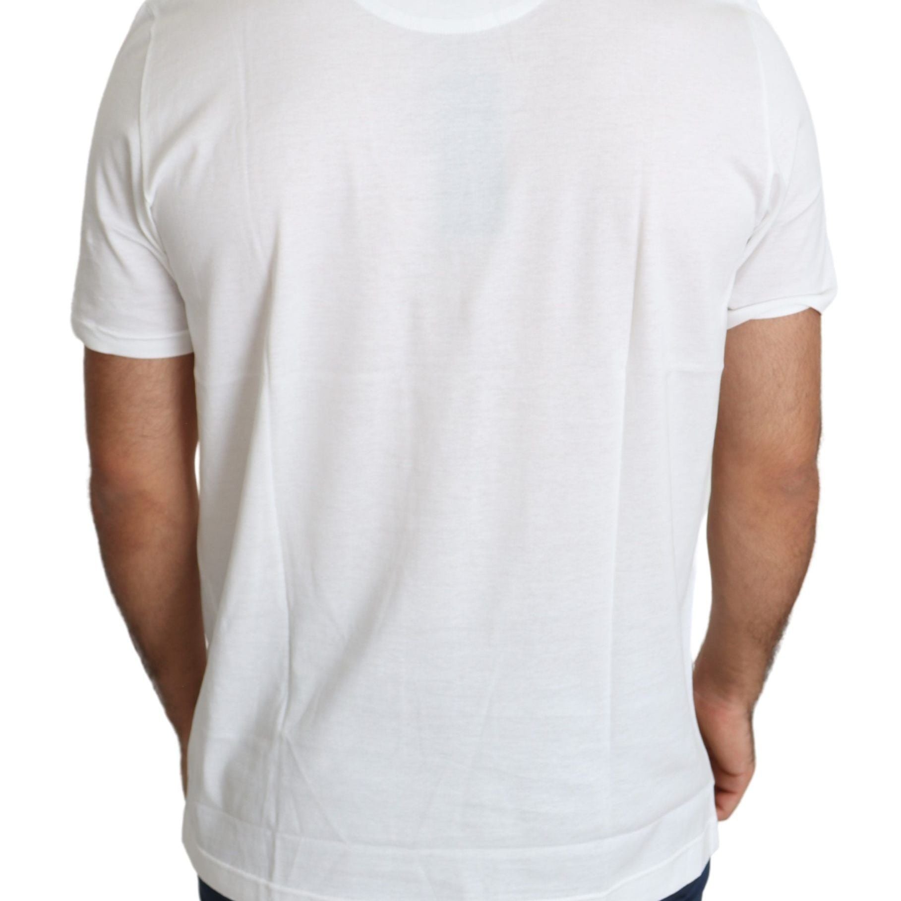 Dolce & Gabbana White Saint Valentine Hearts Print Men T-shirt