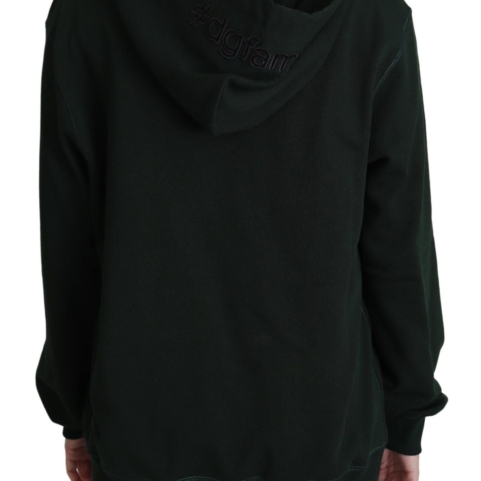 Dolce & Gabbana Dark Green Crown Embroidery Hoodie