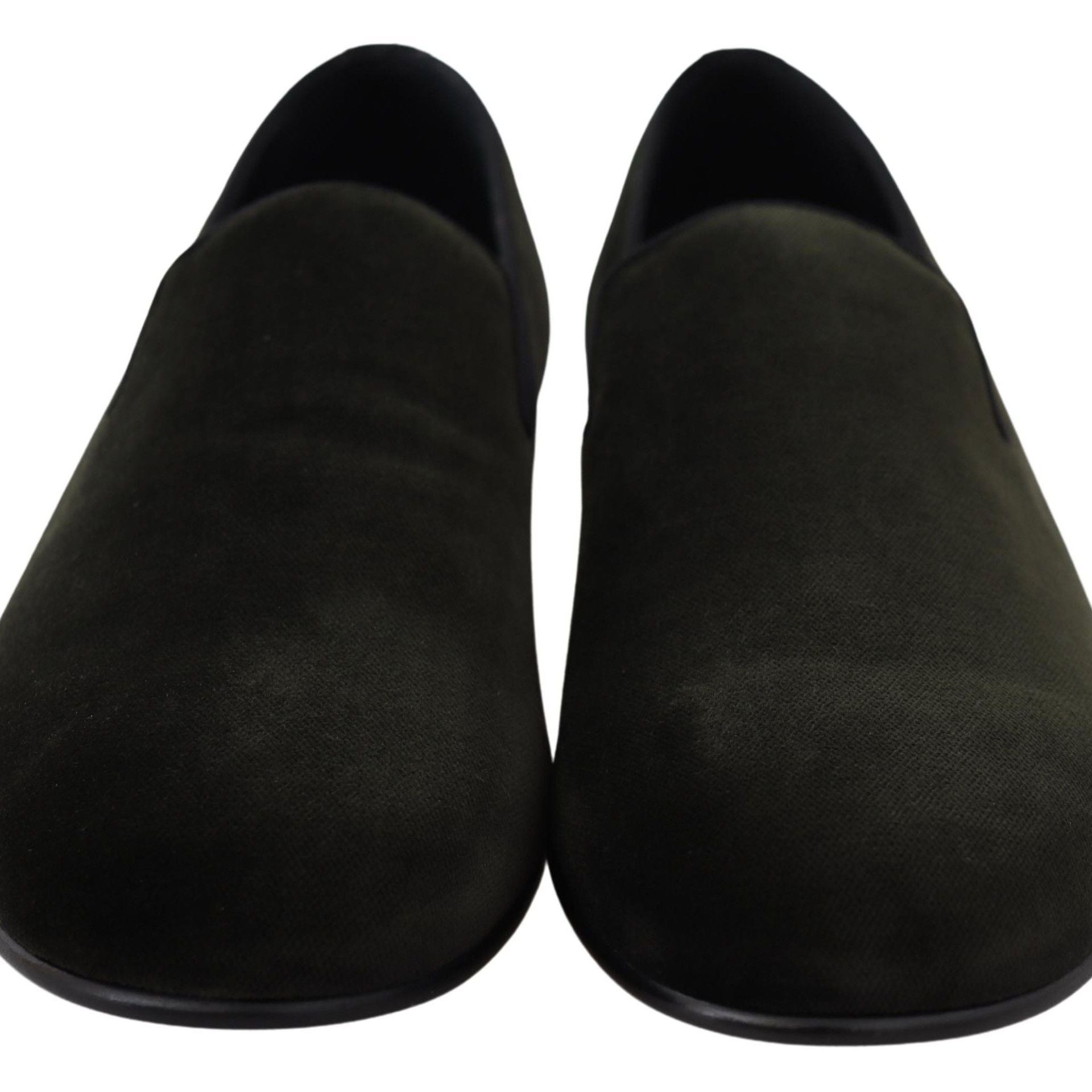 Dolce & Gabbana Green Velvet Slip On Mens Loafers Shoes