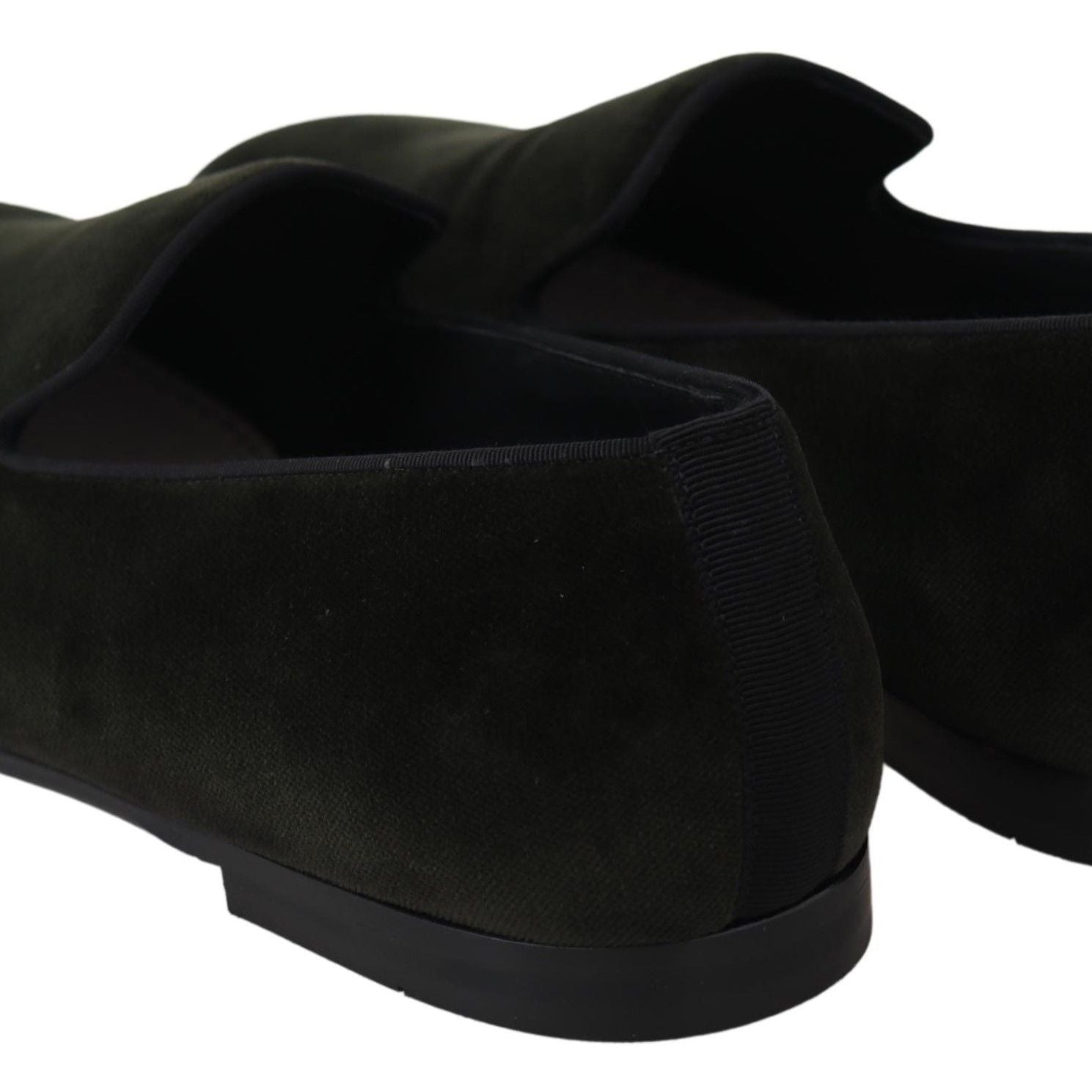 Dolce & Gabbana Green Velvet Slip On Mens Loafers Shoes