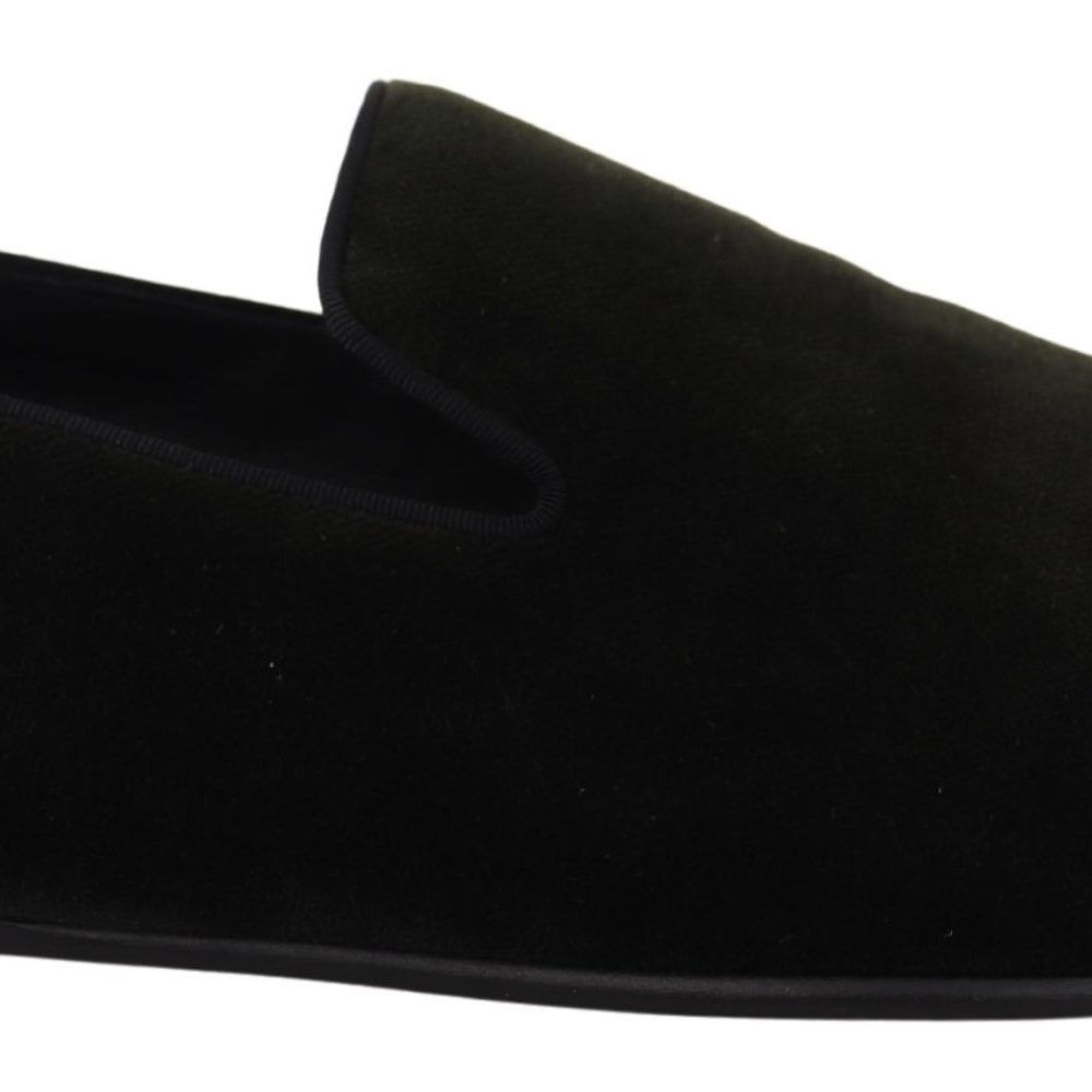 Dolce & Gabbana Green Velvet Slip On Mens Loafers Shoes
