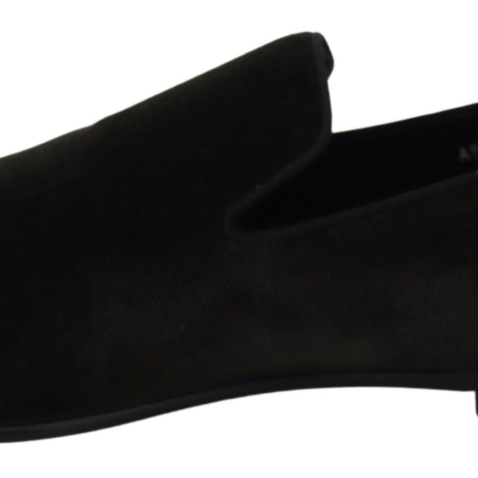 Dolce & Gabbana Green Velvet Slip On Mens Loafers Shoes