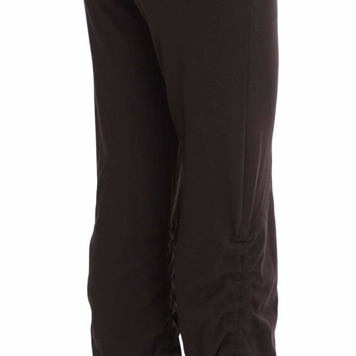 Ermanno Scervino Brown Stretch Casual Trousers Pants