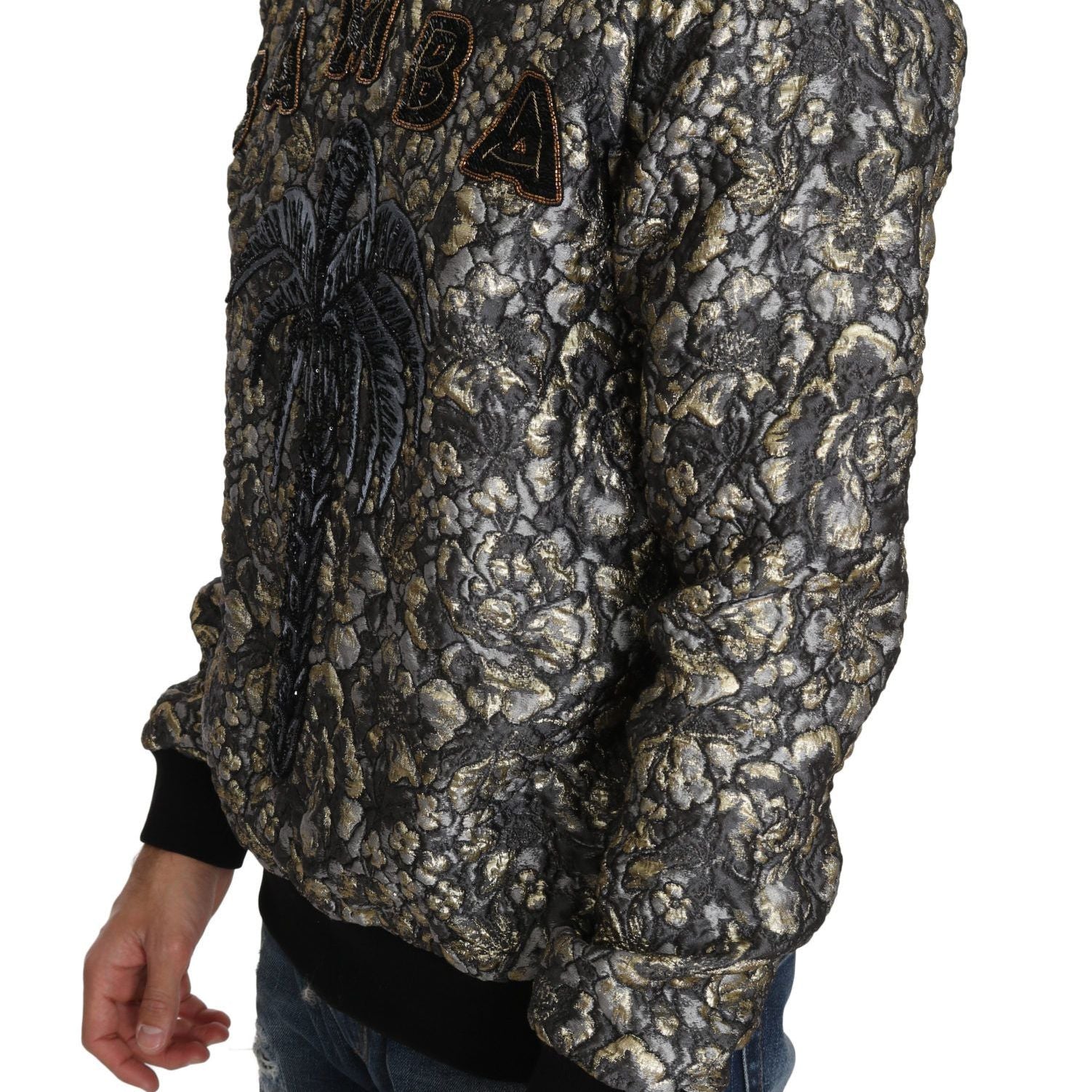 Dolce & Gabbana Multicolor SAMBA Jacquard Palmtree Pullover Sweater