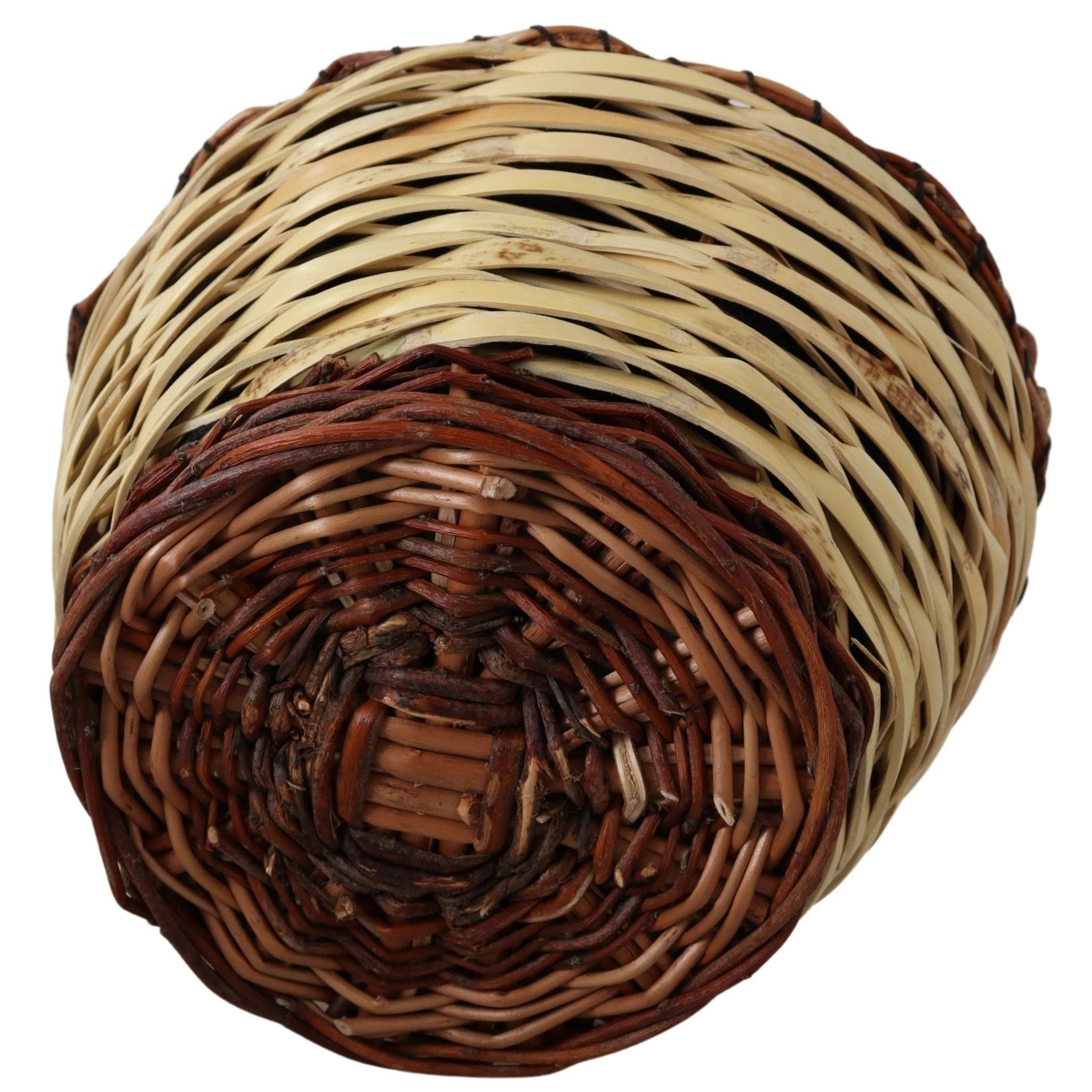 Dolce & Gabbana Beige Wood Wicker Rattan Basket Tote Bag