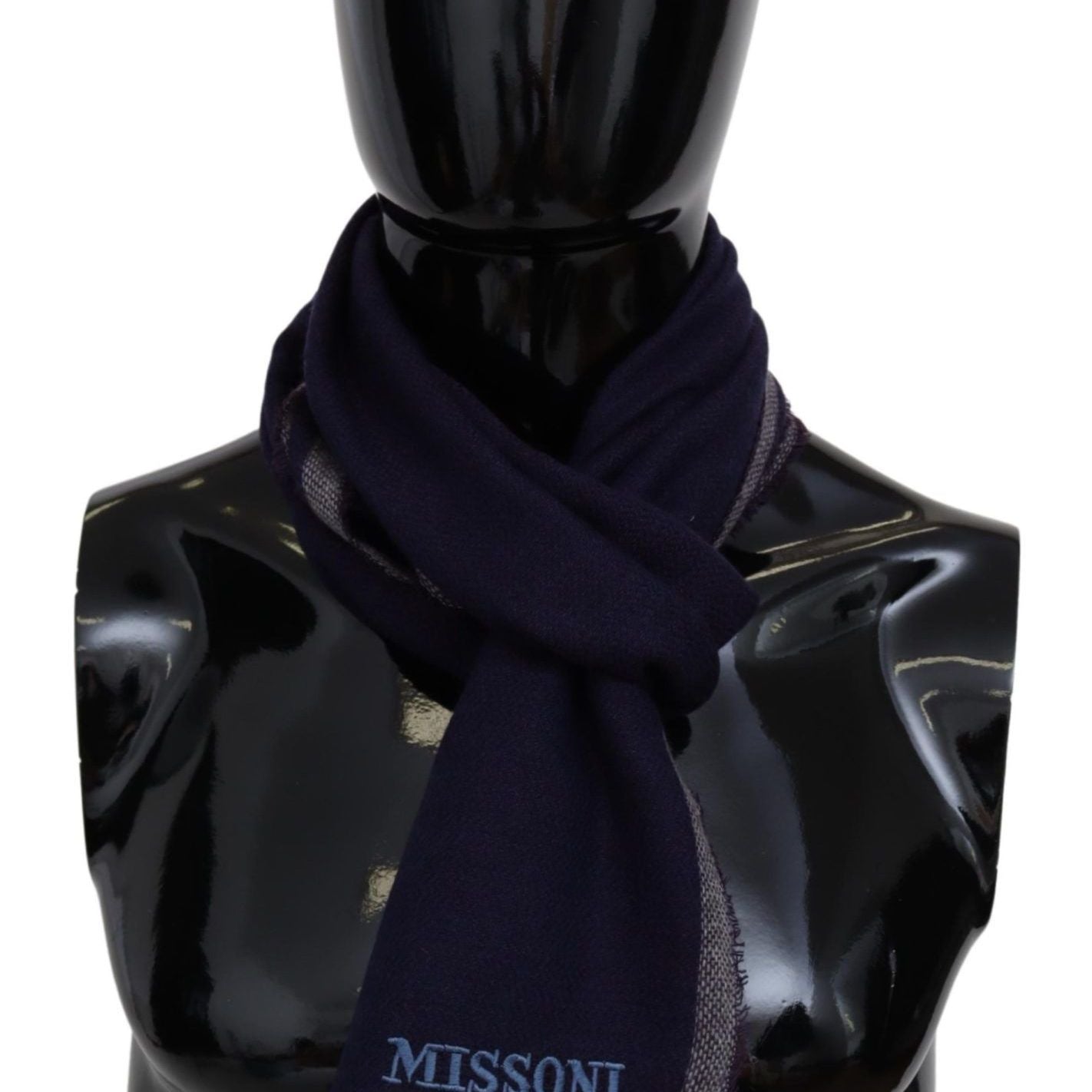 Missoni Multicolor Striped Wool Unisex Wrap Fringes Scarf