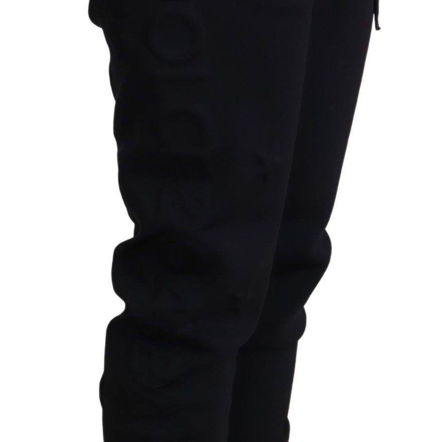 Dolce & Gabbana Black Polyester Neoprene Jogger Trouser Pants