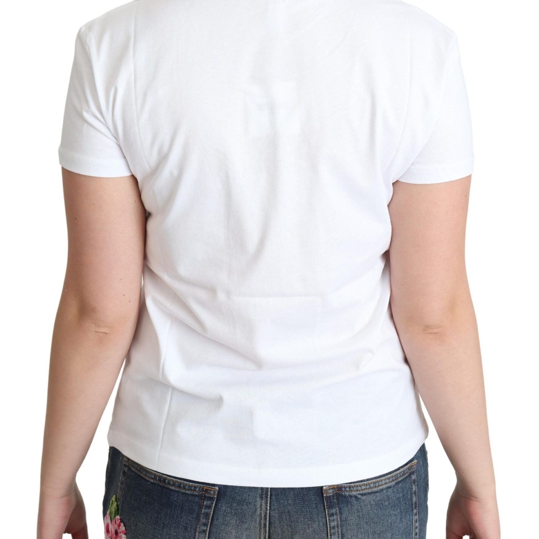 Moschino White Cotton Sunny Milano Print T-shirt