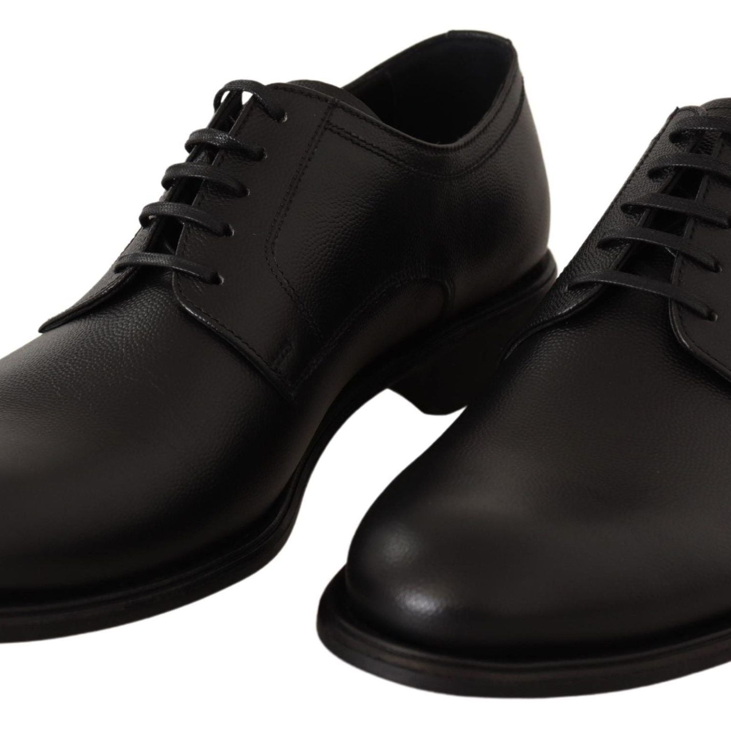 Dolce & Gabbana Black Leather Lace Up Mens Formal Derby Shoes