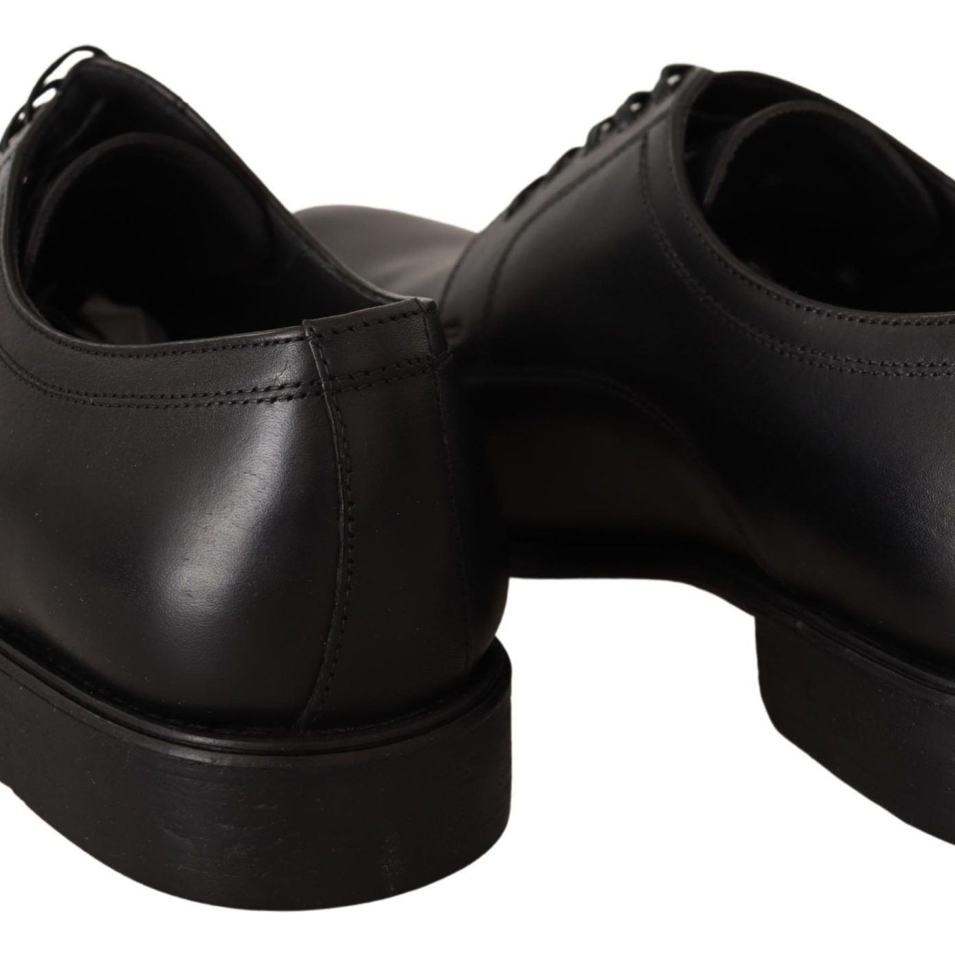 Dolce & Gabbana Black Leather Lace Up Mens Formal Derby Shoes