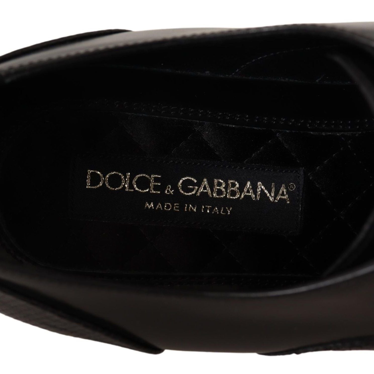 Dolce & Gabbana Black Leather Exotic Skins Formal Shoes
