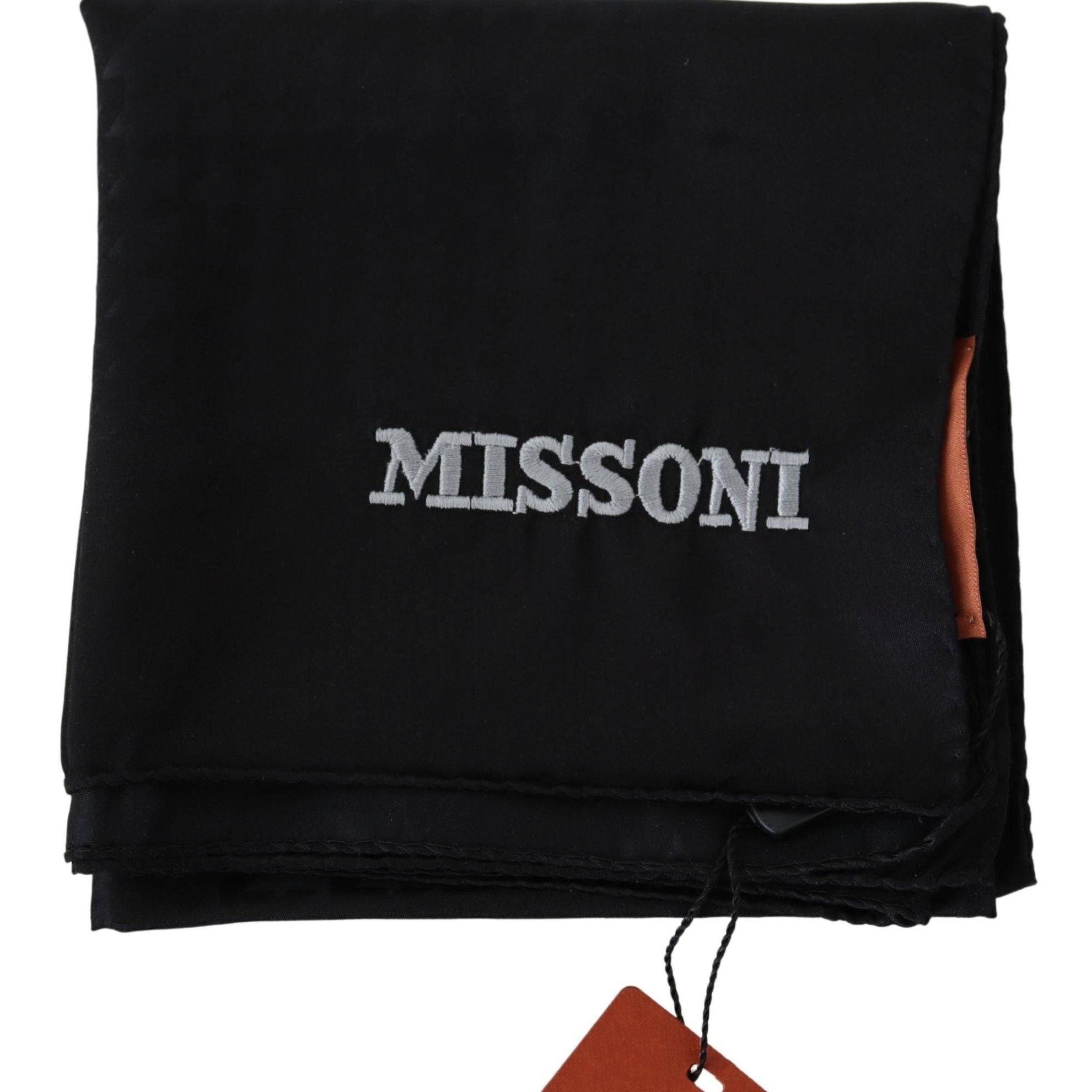 Missoni Black Wool Knit Unisex Neck Wrap Shawl Scarf
