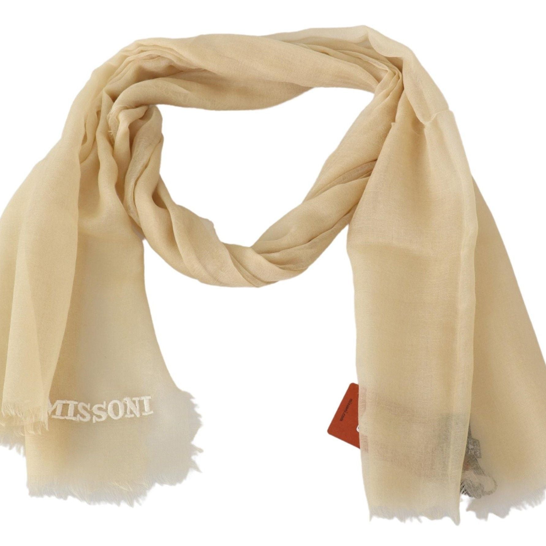 Missoni Beige Cashmere Unisex Neck Scarf