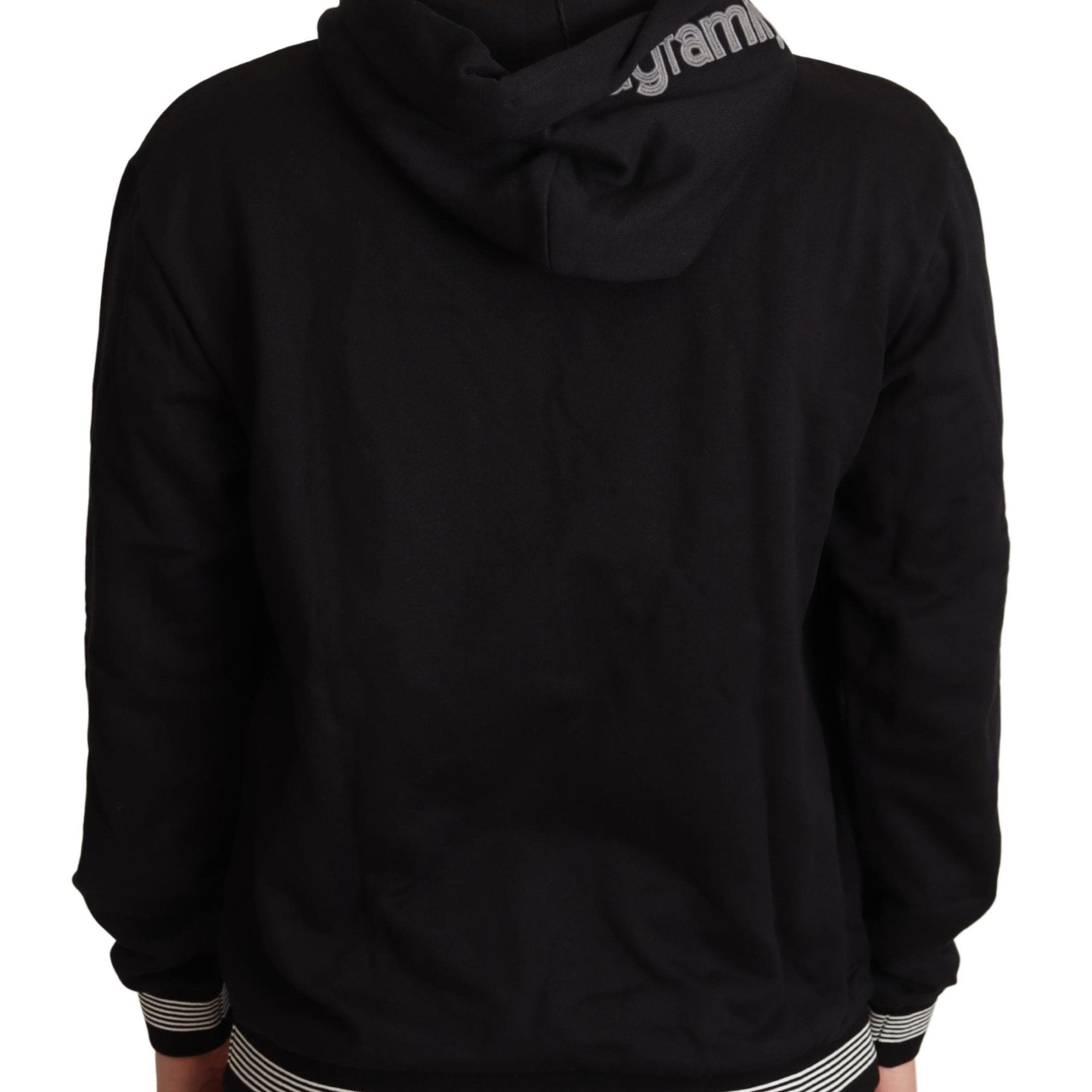 Dolce & Gabbana Black Cotton Hooded #dgfamily Sweater