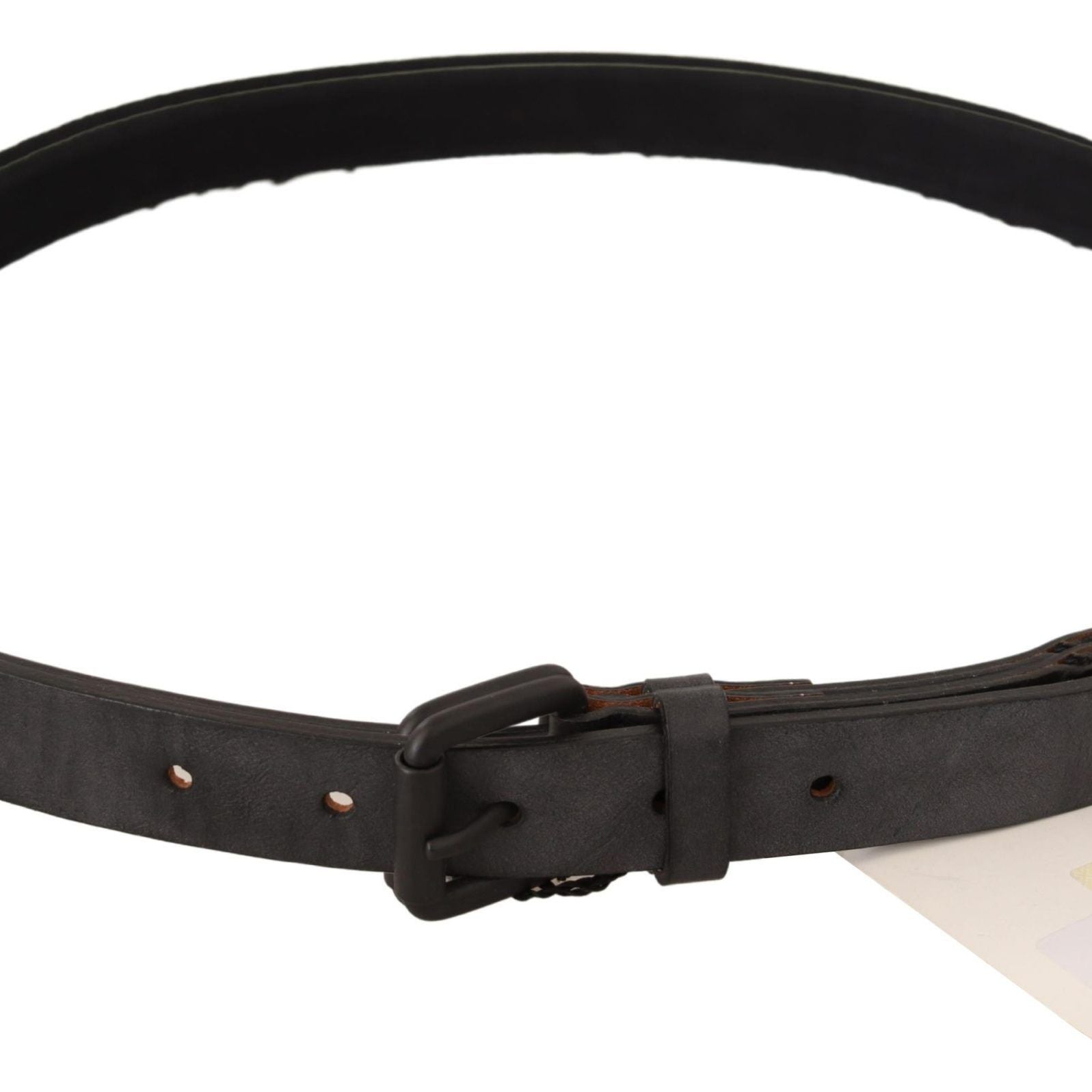 Ermanno Scervino Black Leather Logo Buckle Waist Women Belt