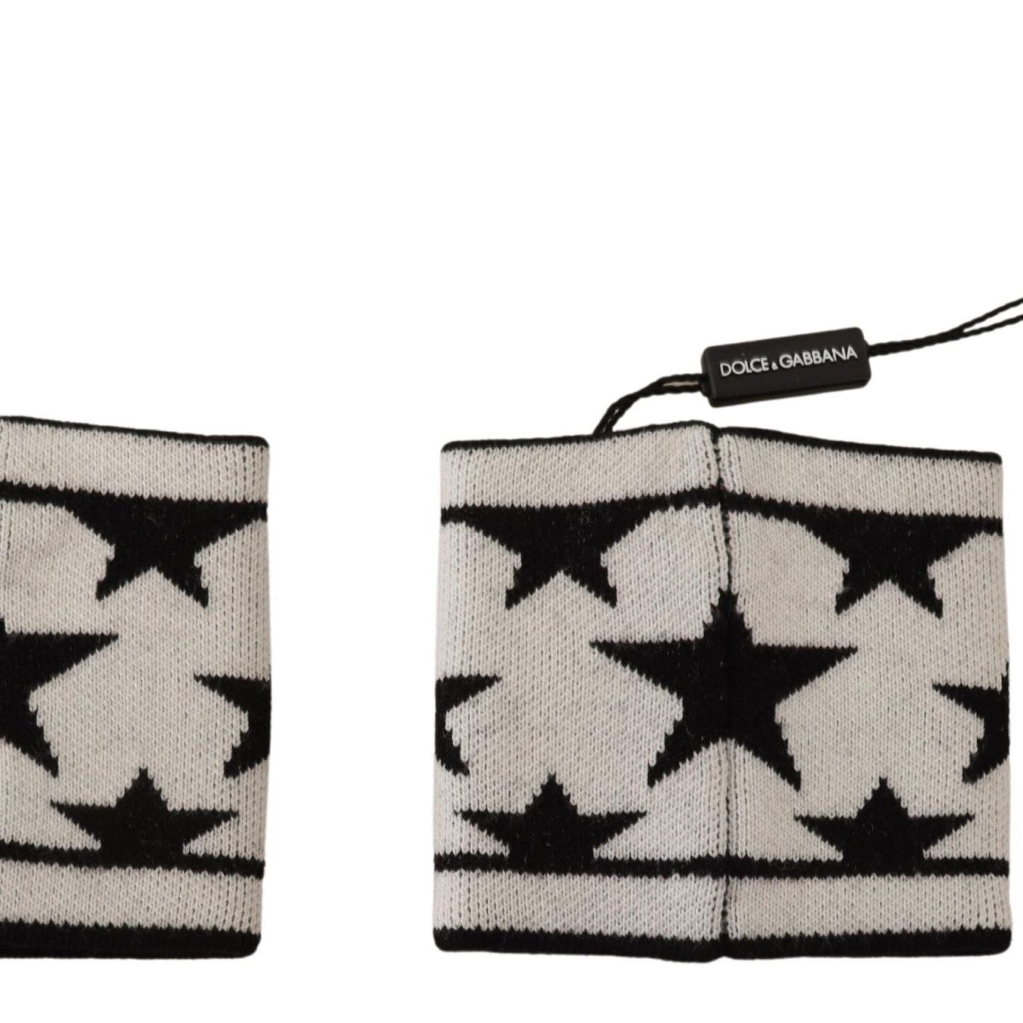 Dolce & Gabbana White Black Wool Logo #DGMILLENNIALS Wristband
