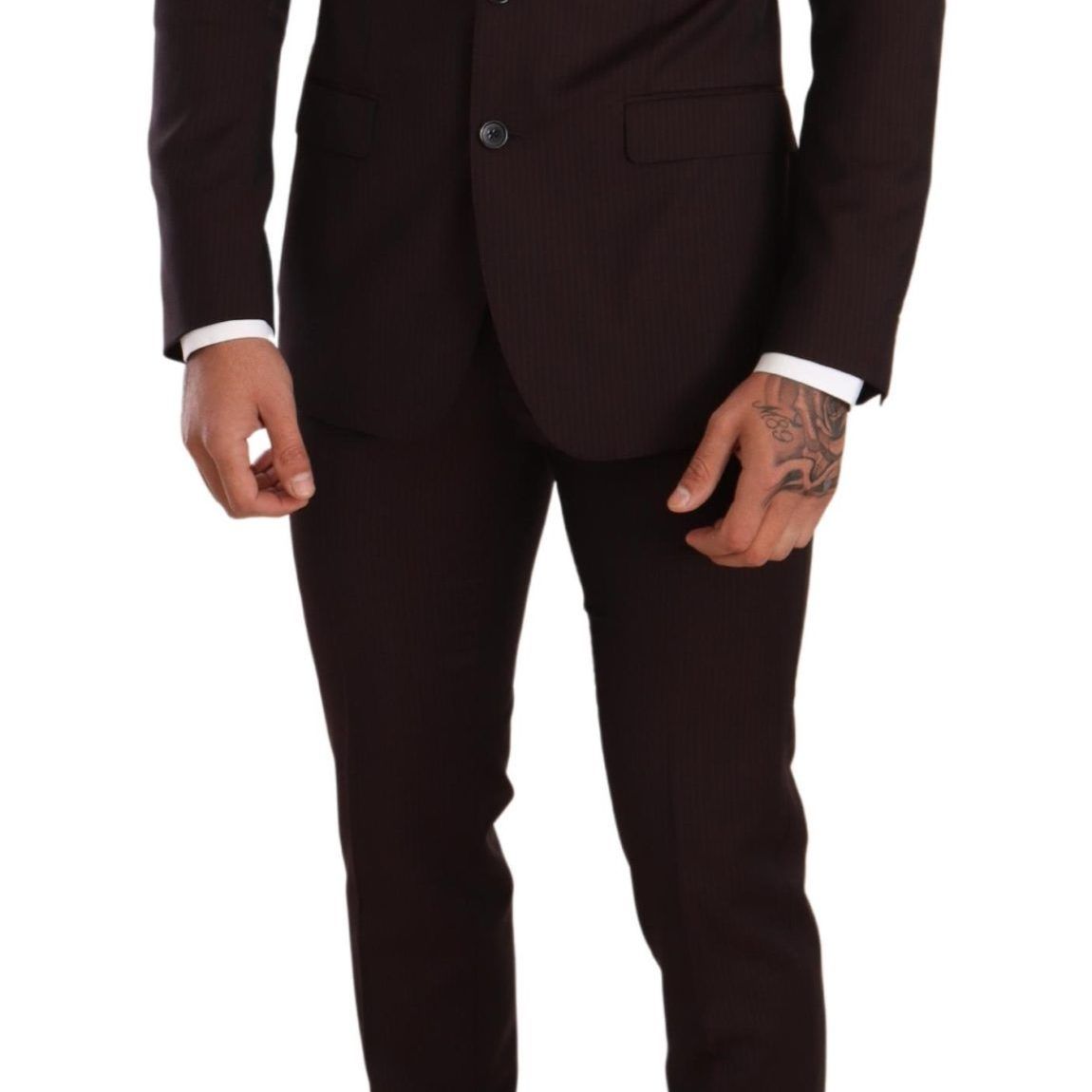 Dolce & Gabbana Bordeaux Wool MARTINI Slim Fit Suit