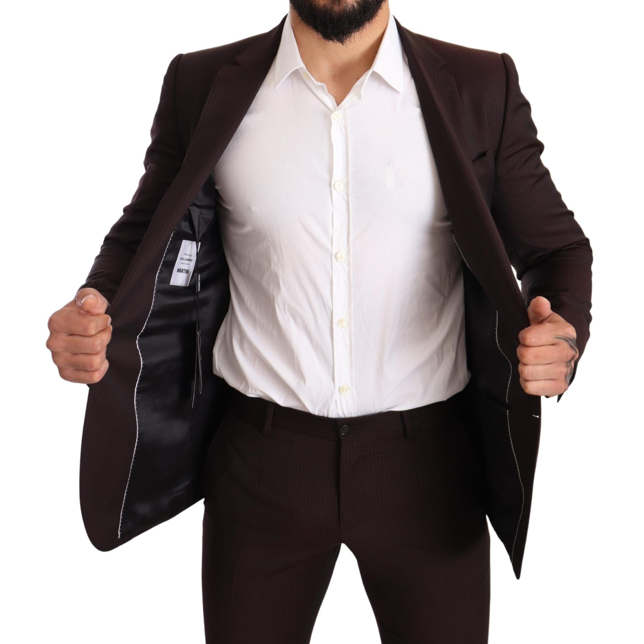 Dolce & Gabbana Bordeaux Wool MARTINI Slim Fit Suit