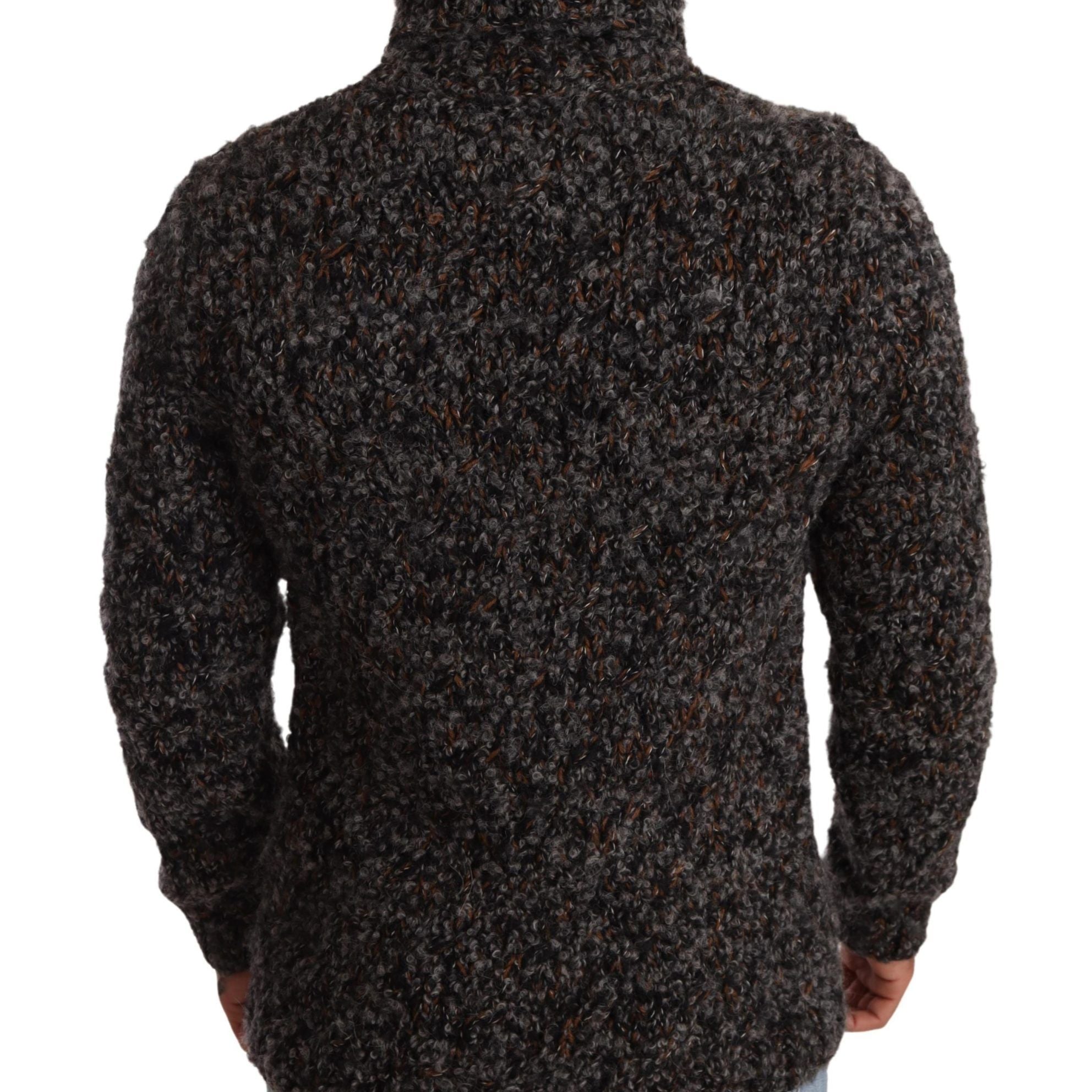 Dolce & Gabbana Gray Wool Blend Turtleneck Pullover Sweater