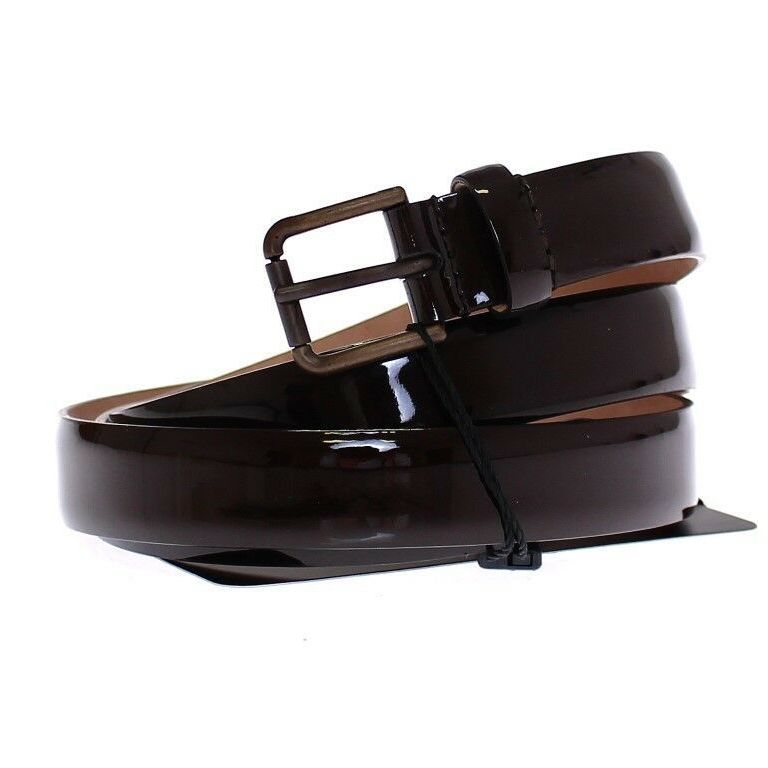 Dolce & Gabbana Brown Leather Logo Belt Cintura Belt