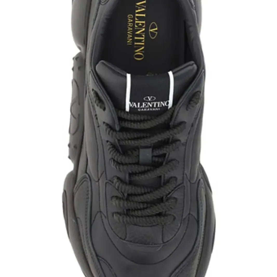 Valentino Garavani Black Calf Leather Garavani Sneakers