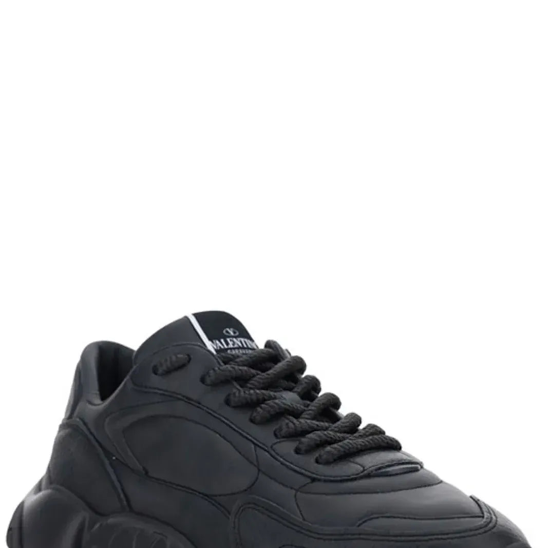 Valentino Garavani Black Calf Leather Garavani Sneakers