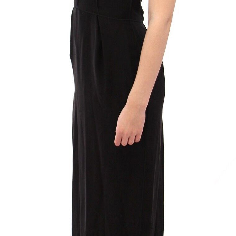 Dolce & Gabbana Black Silk Shortsleeve Gown Maxi IT Dress