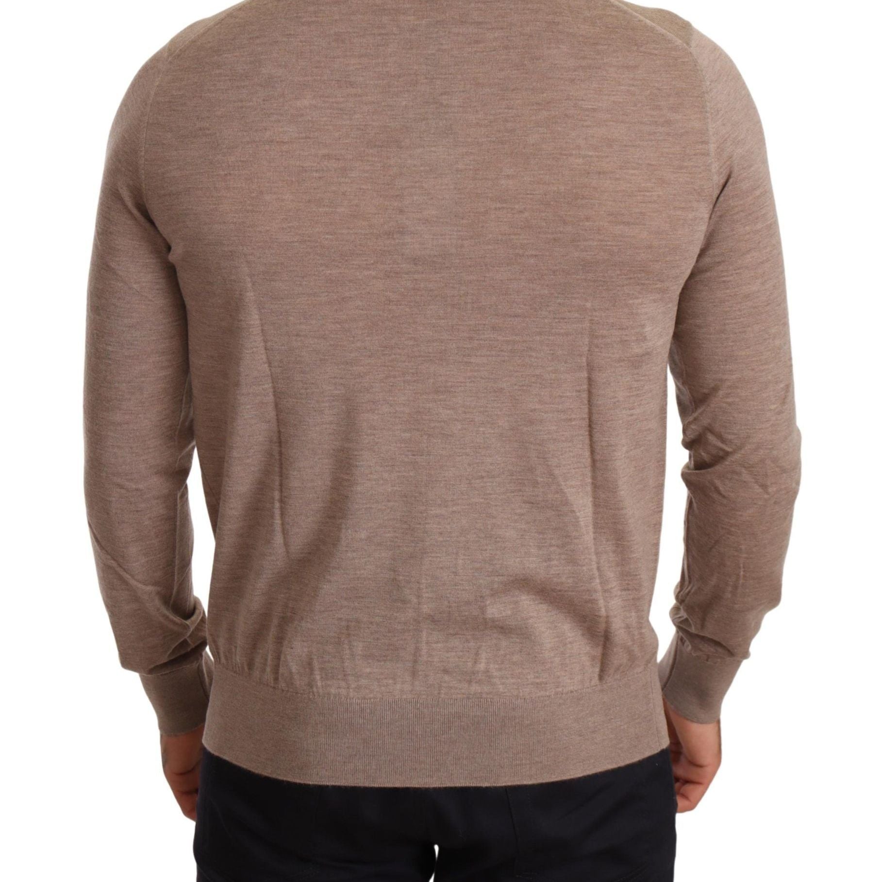 Dolce & Gabbana Brown Cashmere Turtleneck Pullover Sweater